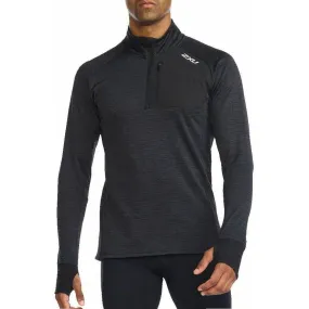 2XU Ignition Half Zip Long Sleeve Mens Running Top - Black