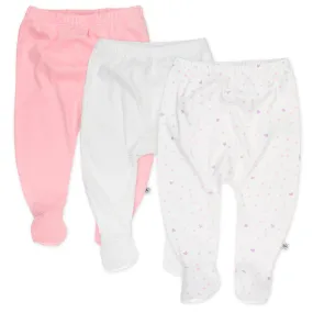 3-Pack Organic Cotton Footed Pants