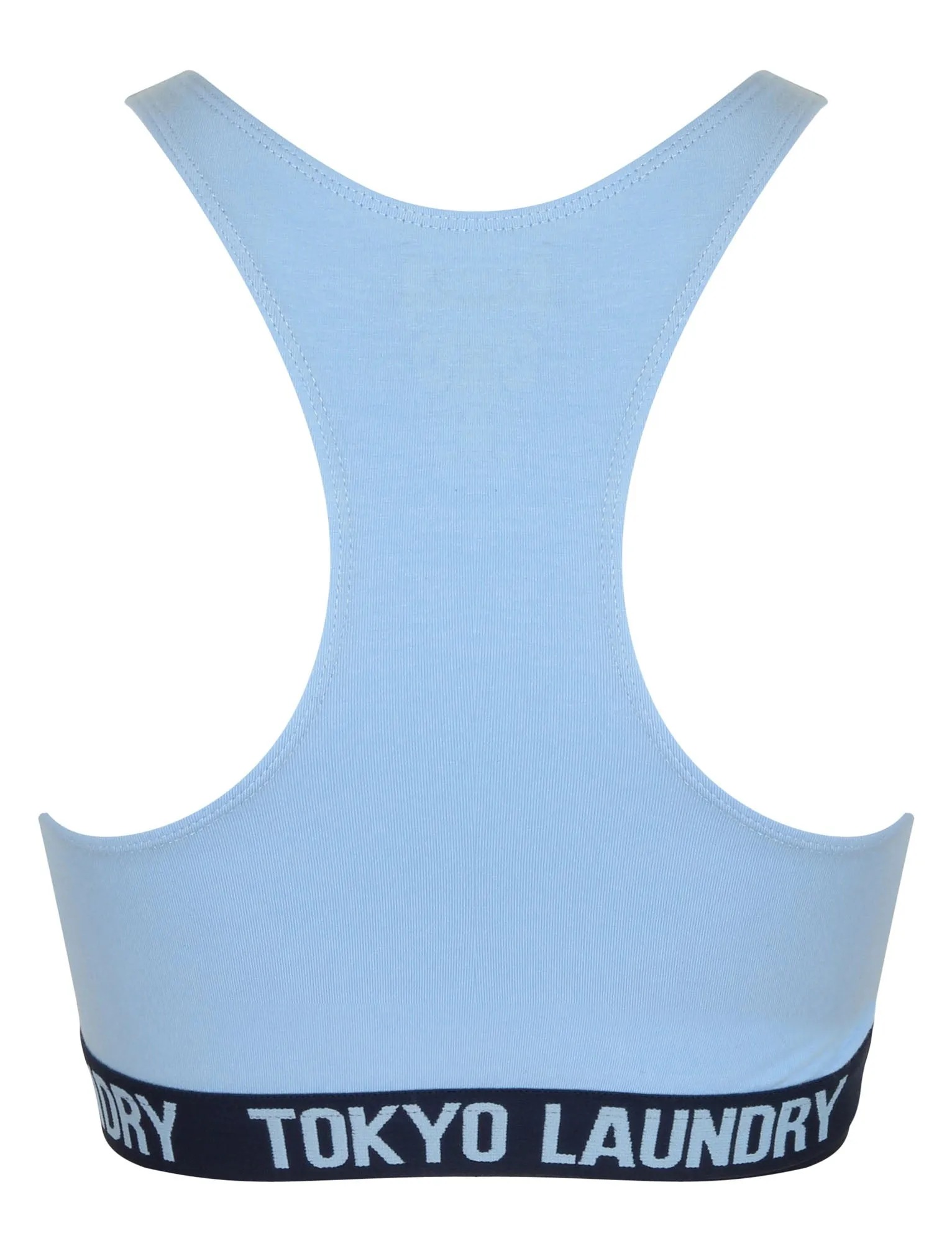 Ada (2 Pack) Racer Back Sports Bra Set in Placid Blue / Eclipse Blue - Tokyo Laundry