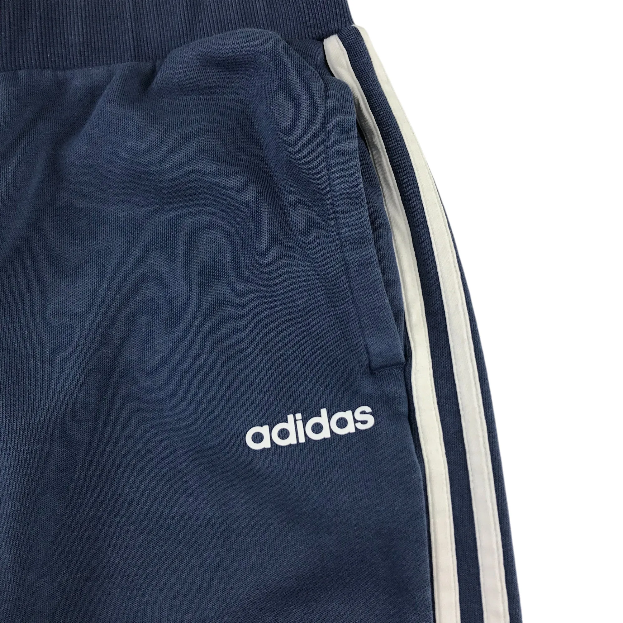 Adidas joggers 13 years blue three stripe and logo panels