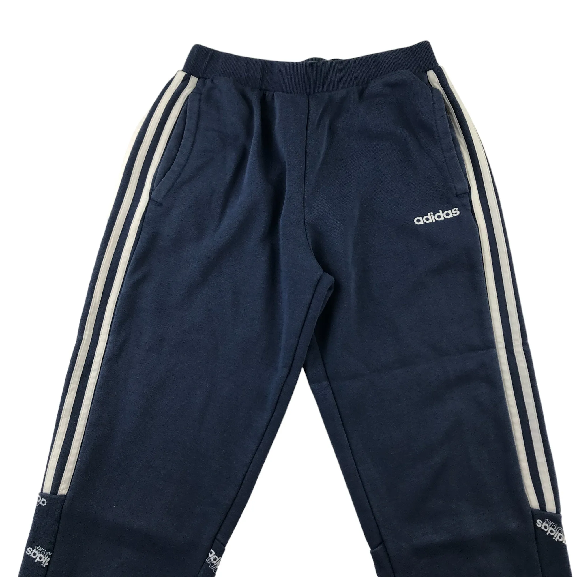 Adidas joggers 13 years blue three stripe and logo panels