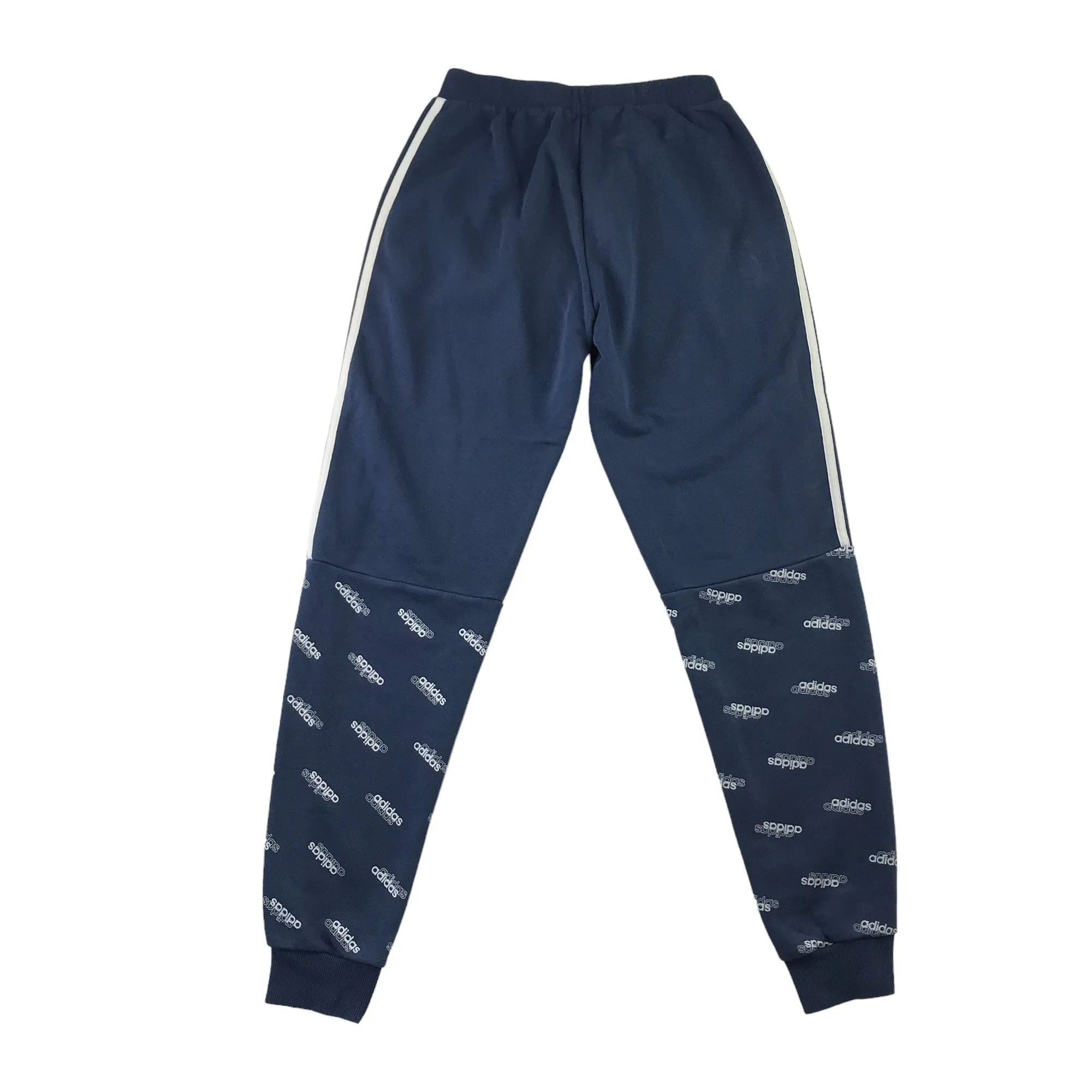 Adidas joggers 13 years blue three stripe and logo panels