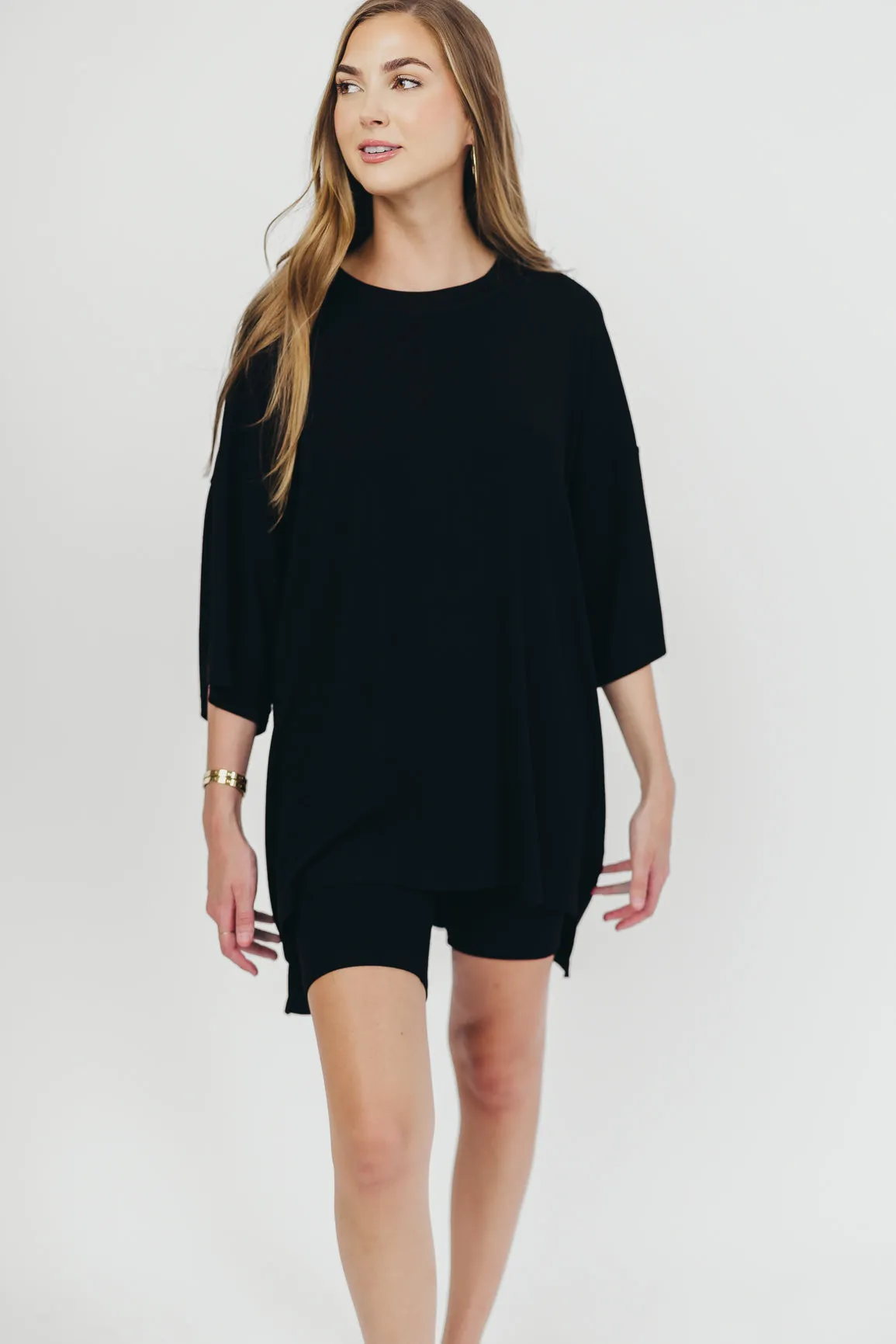 All Weekend Long Set - Short Sleeves - in Black