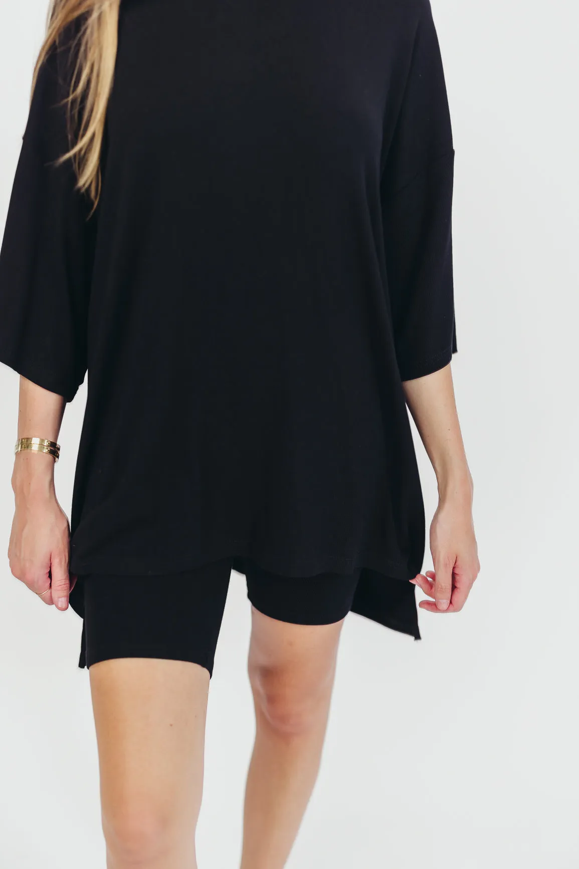 All Weekend Long Set - Short Sleeves - in Black