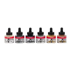 Amsterdam All Acrylics Acrylic Ink Lettering Set of 6 30ml