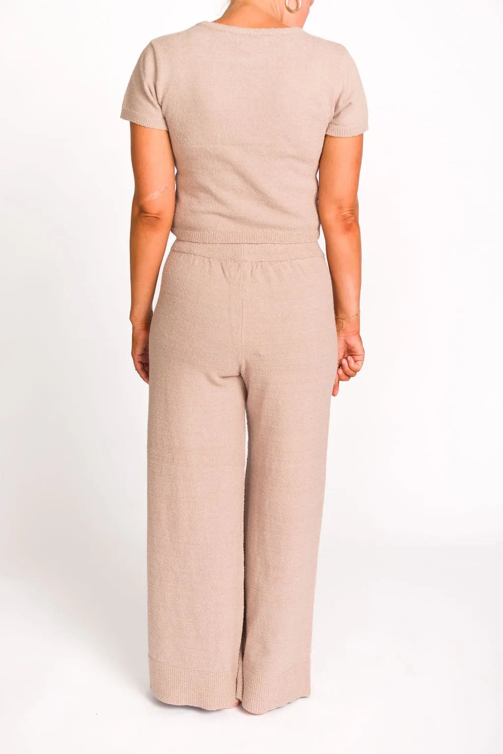 Andre Knit Top and Pants Set in Mocha