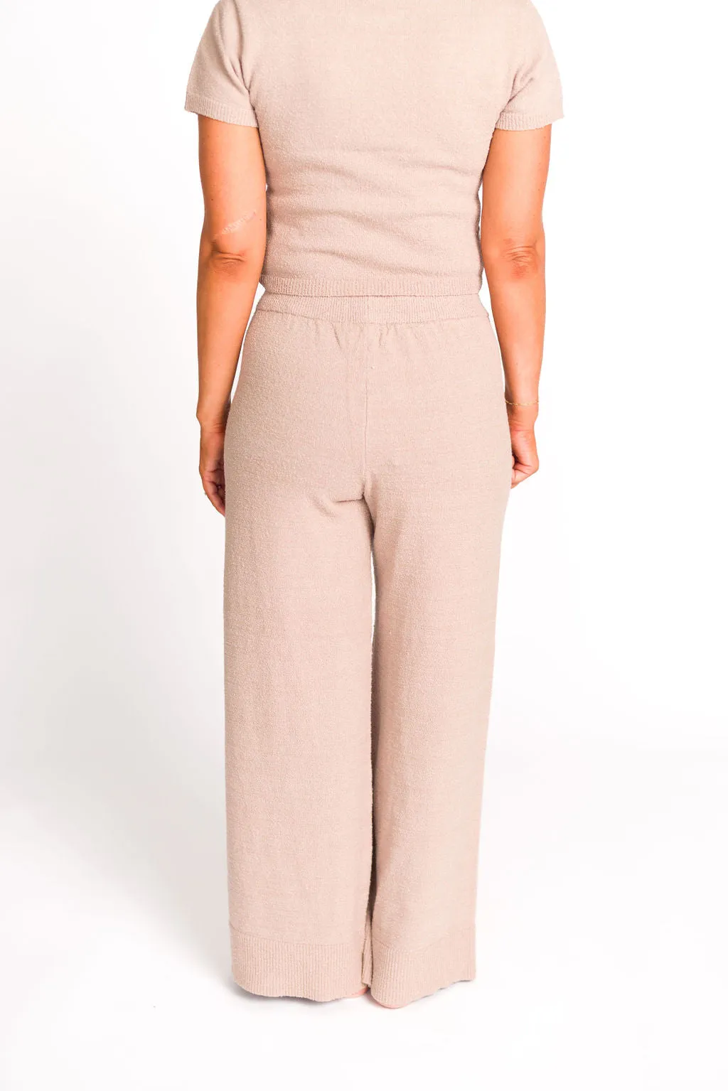 Andre Knit Top and Pants Set in Mocha