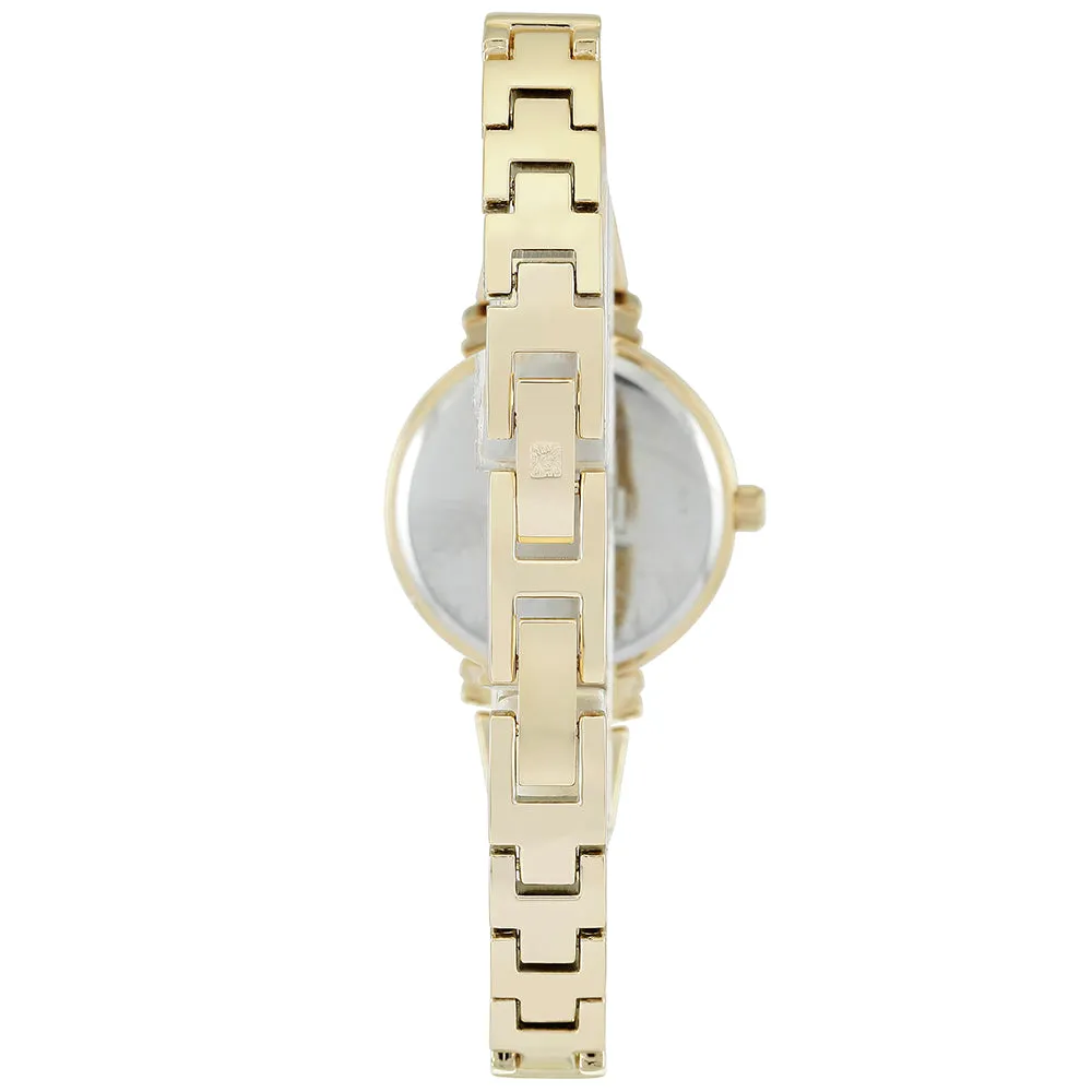 Anne Klein Swarovski Crystal Accents Gold Bangle Women's Watch - AK2216IVGB