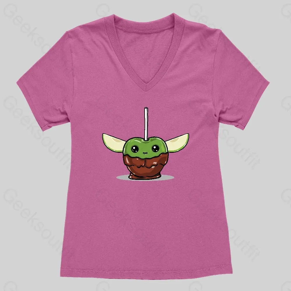 Apple Sippy Cup Women's V-Neck T-shirt