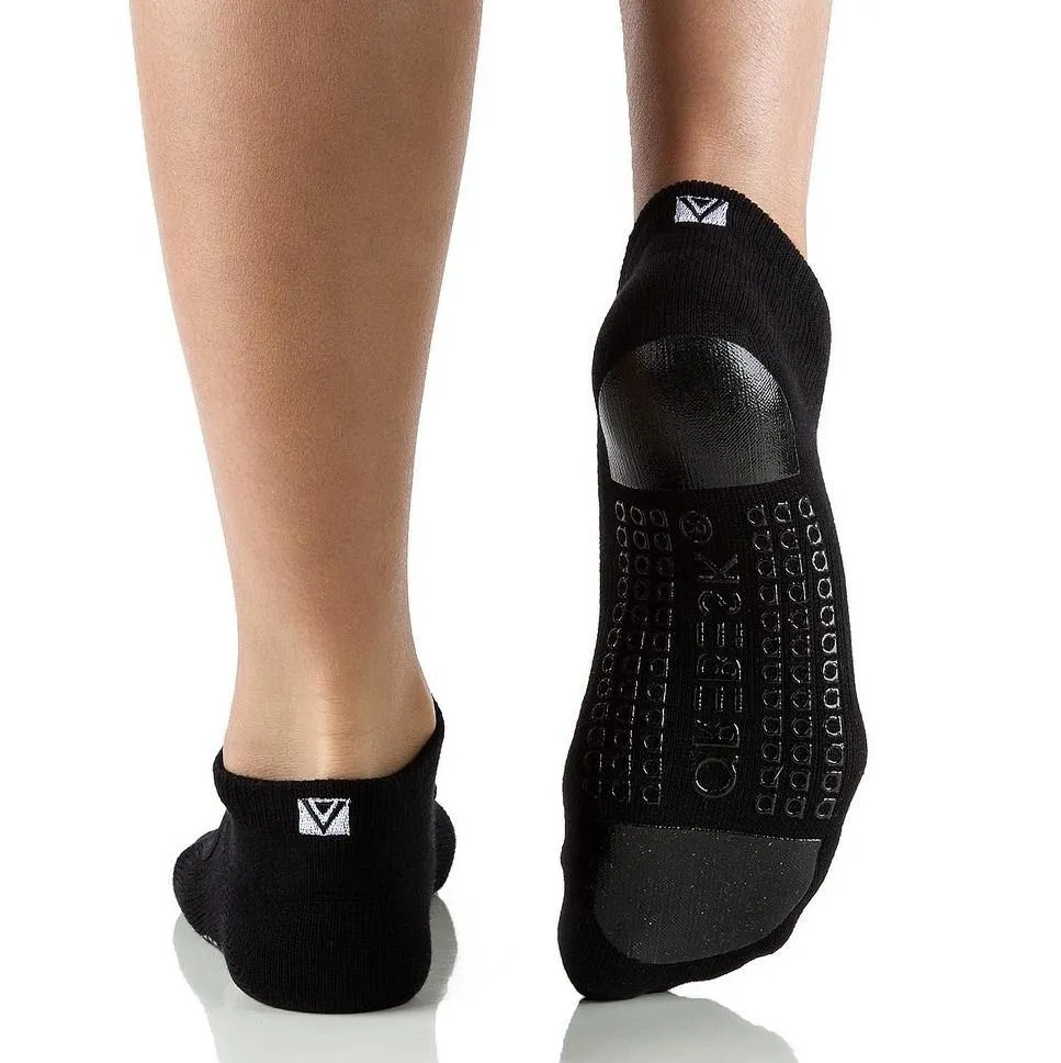 Arebesk Fishnet Grip Socks - Black White (Barre / Pilates)