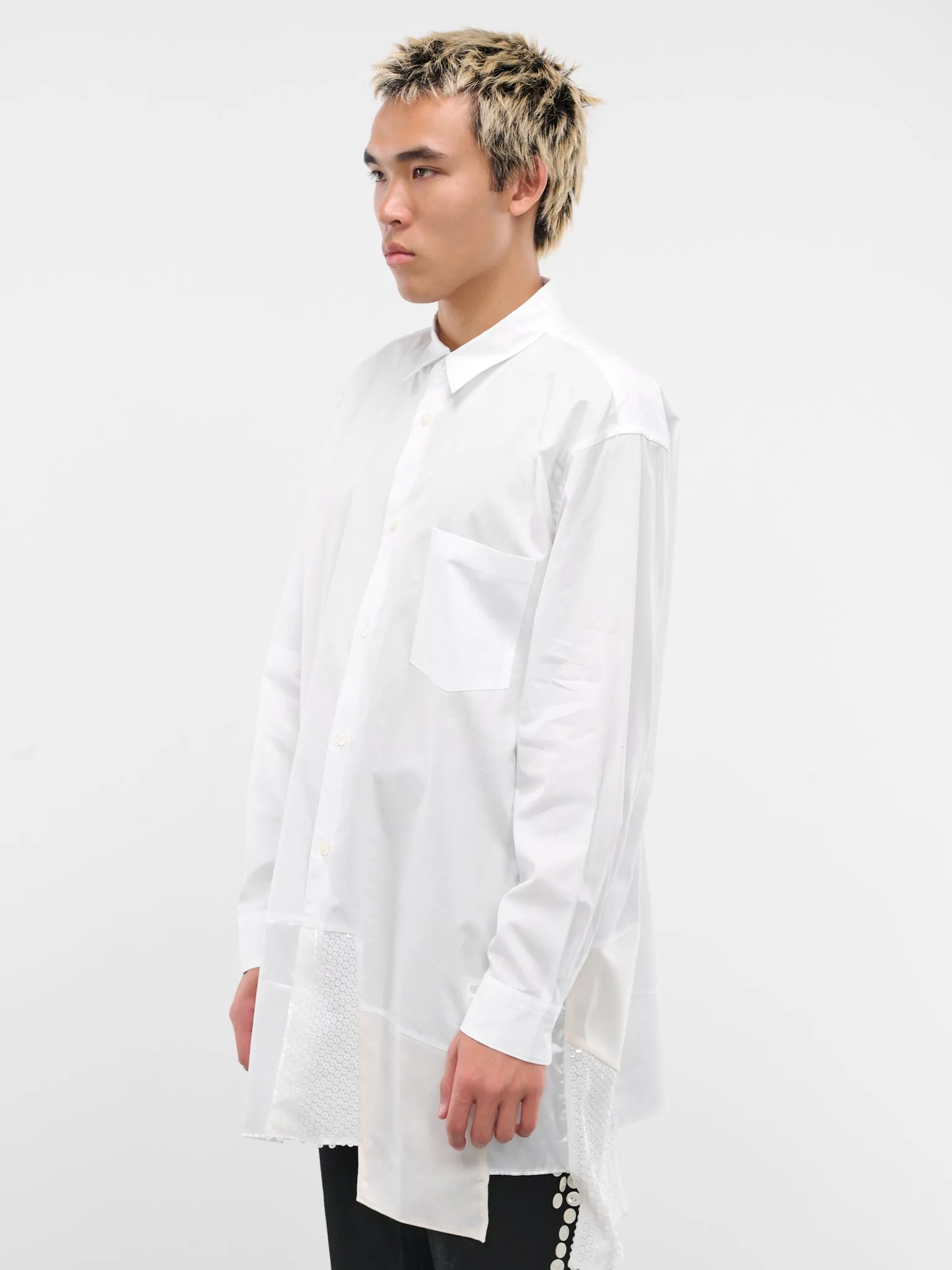 Asymmetric Shirt (PN-B008-051-WHITE)