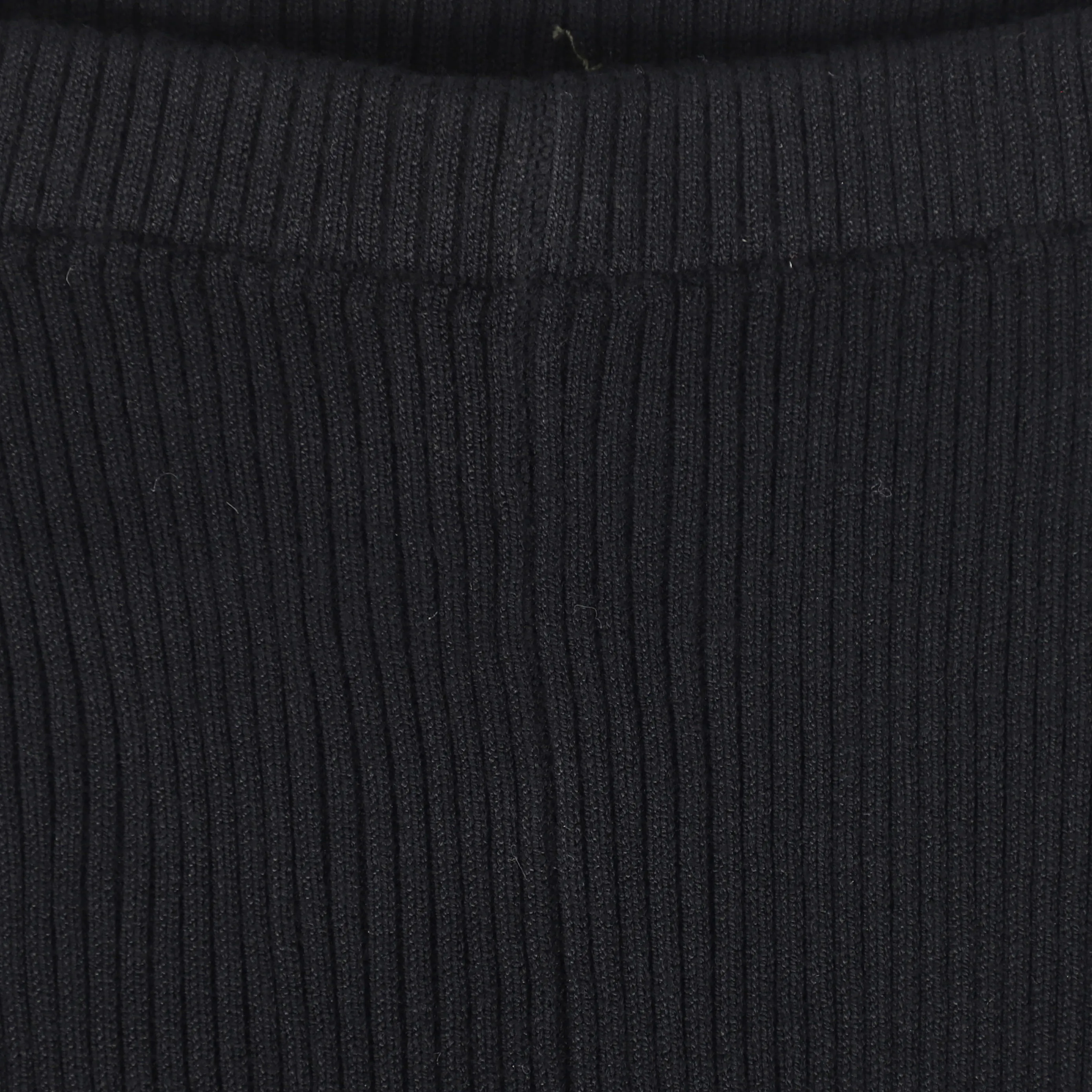 Bamboo Black Ribbed Knit Sweater Set