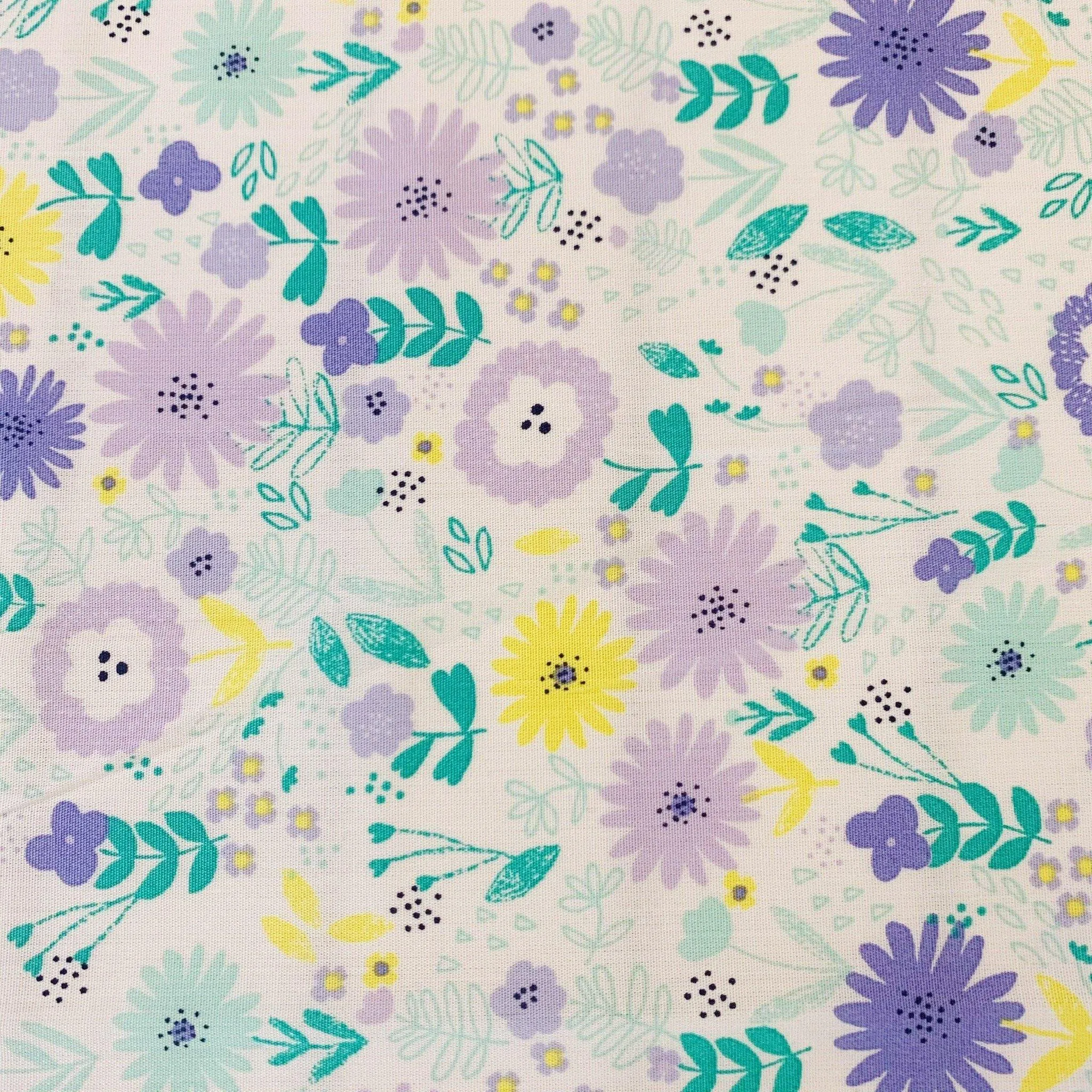 Batiste Groovy Flower Cotton - Remnant