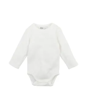 Bebe Rib L/S Bodysuit - Cloud (Size NB-2)