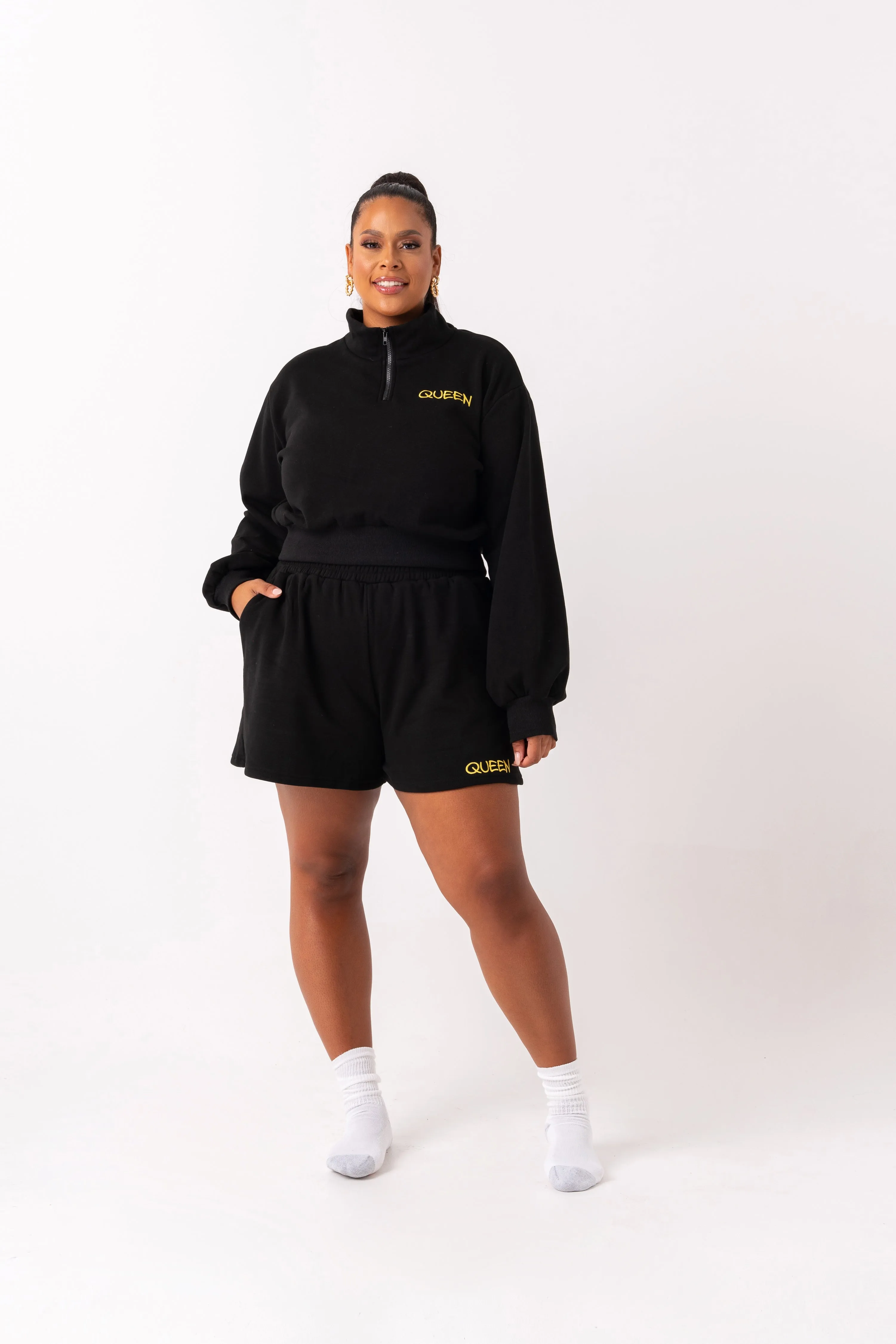 BLACK QUEEN Pullover SHORT Set