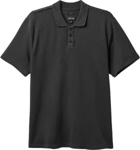 BRIXTON - WAFFLE S/S POLO KNIT WASHED BLACK