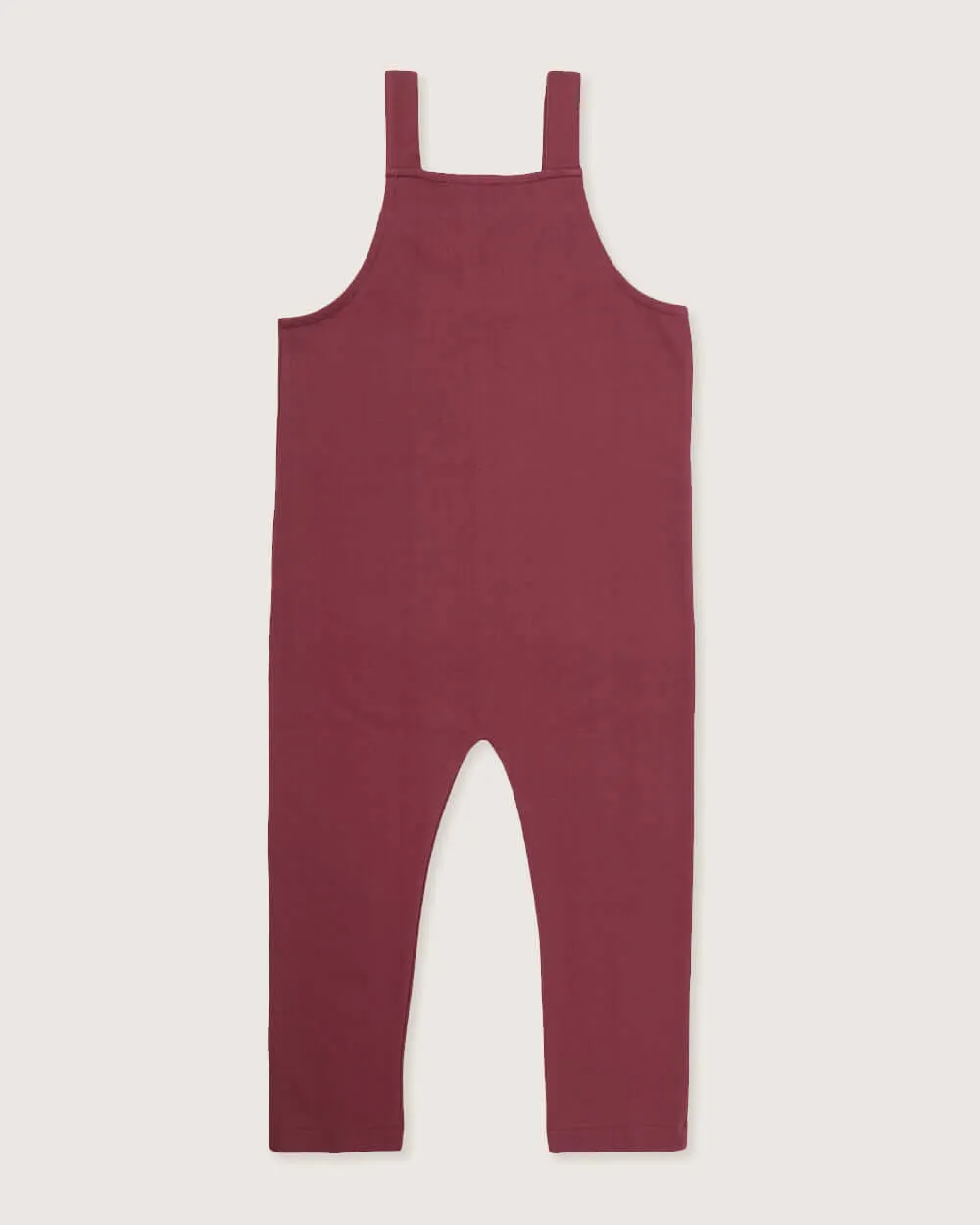 Burgundy Plain Dungarees