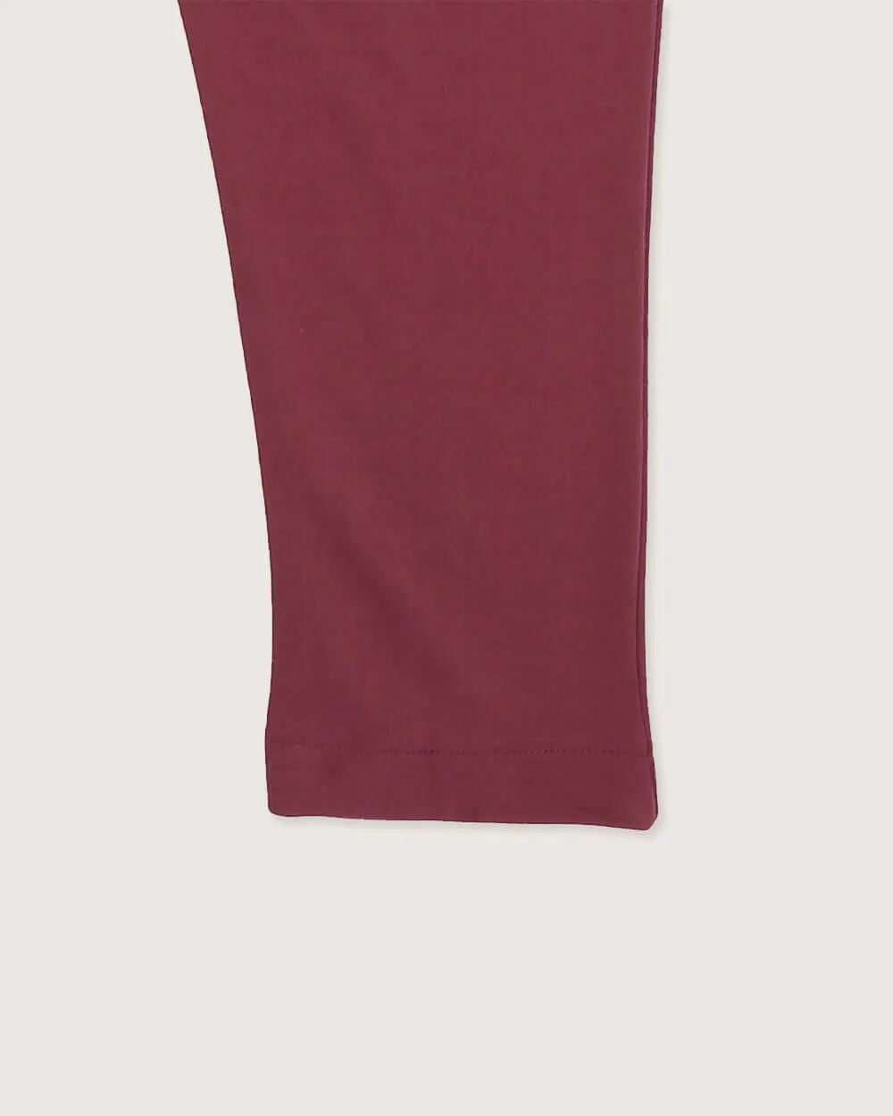 Burgundy Plain Dungarees