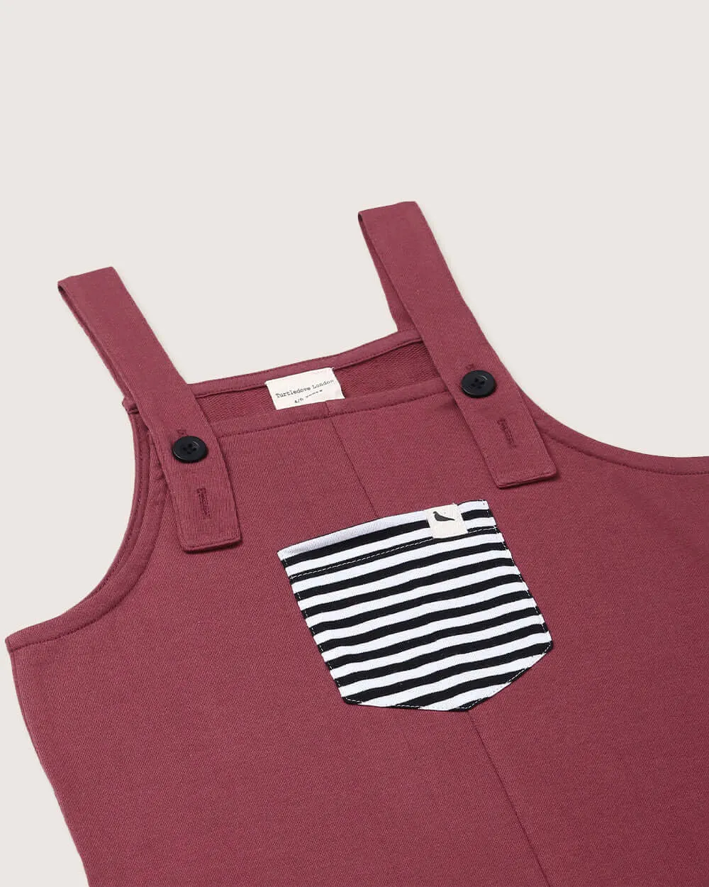 Burgundy Plain Dungarees