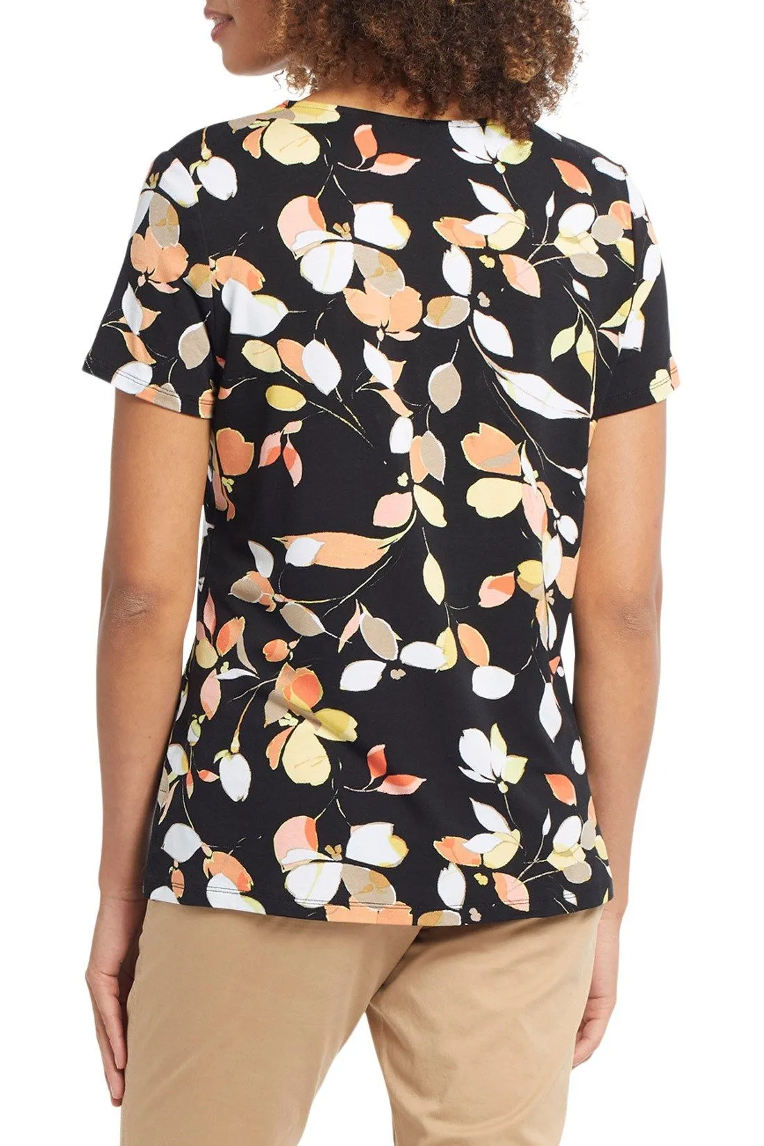 Cap Sleeve Floral Top