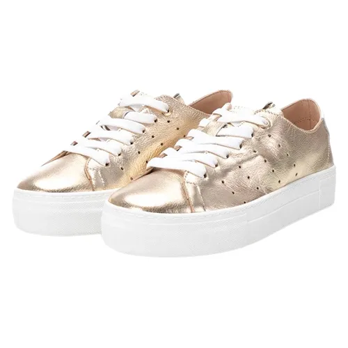 Carmela Ladies Flatform Trainers - 161337 - Gold