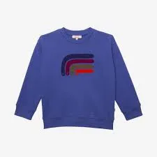 Catimini Kids Boys Embroidered Cotton Sweatshirt in Blue