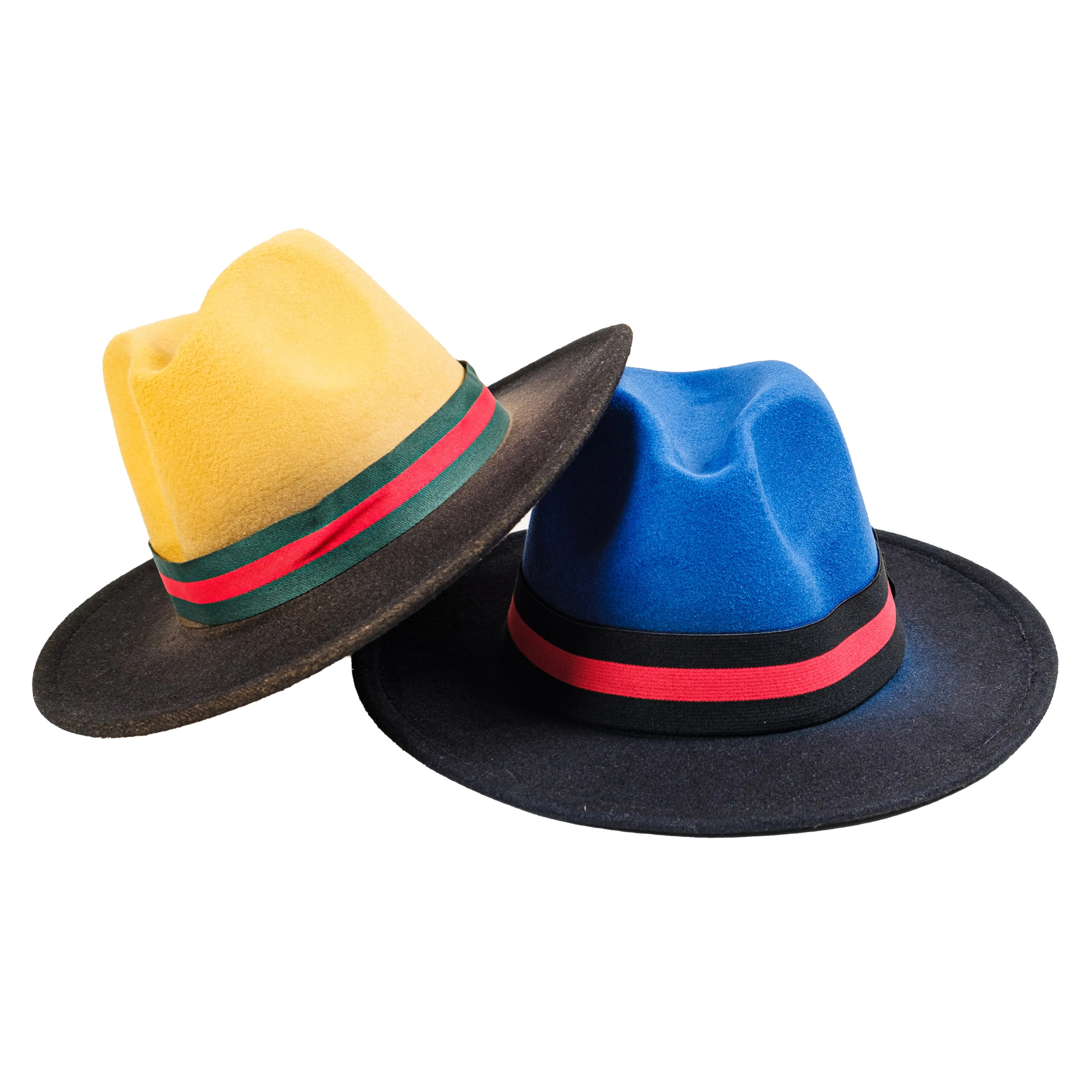 Chokore Double-tone Ombre Fedora Hat (Yellow & Black)