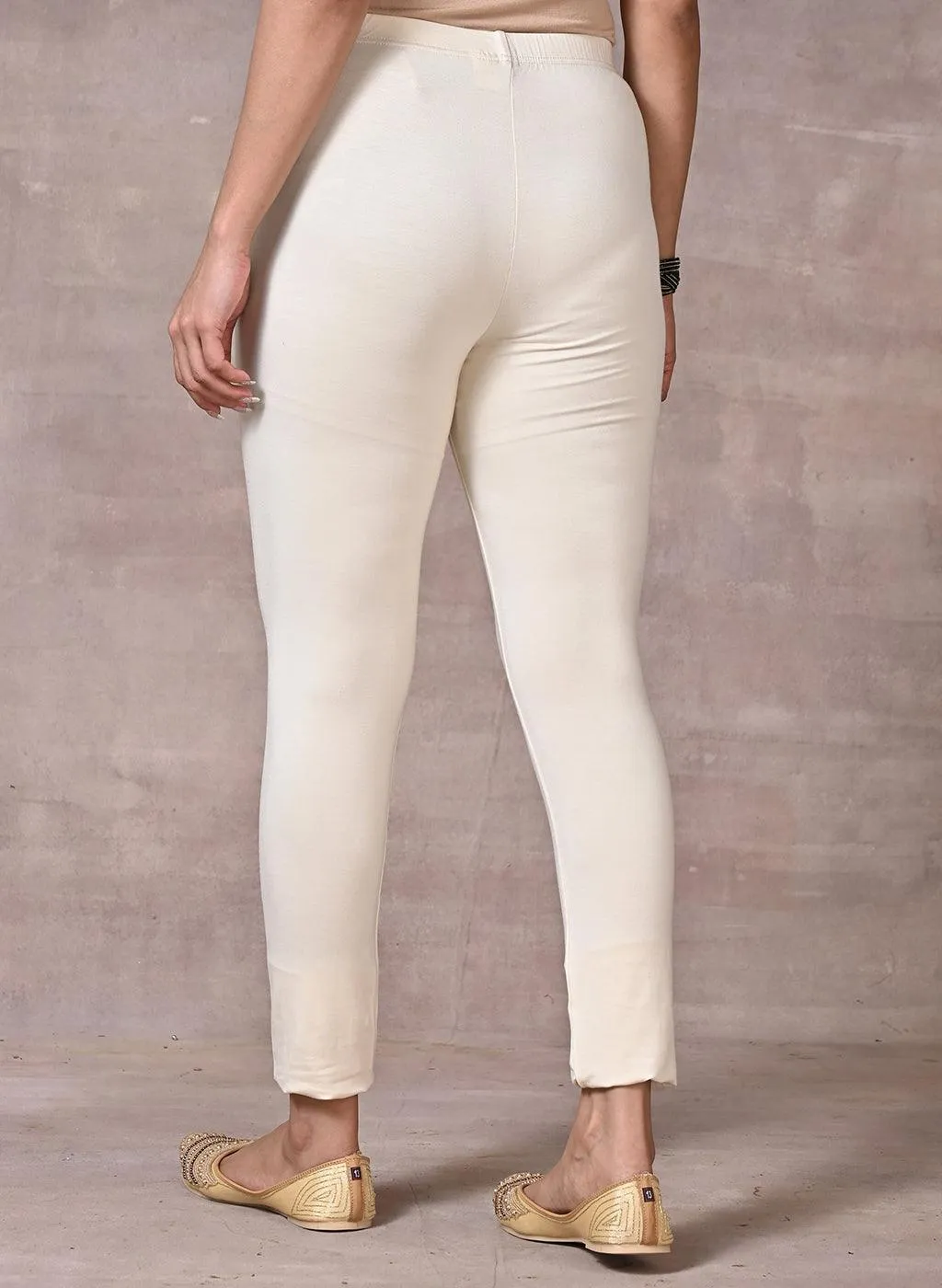 Cream Plain Tight