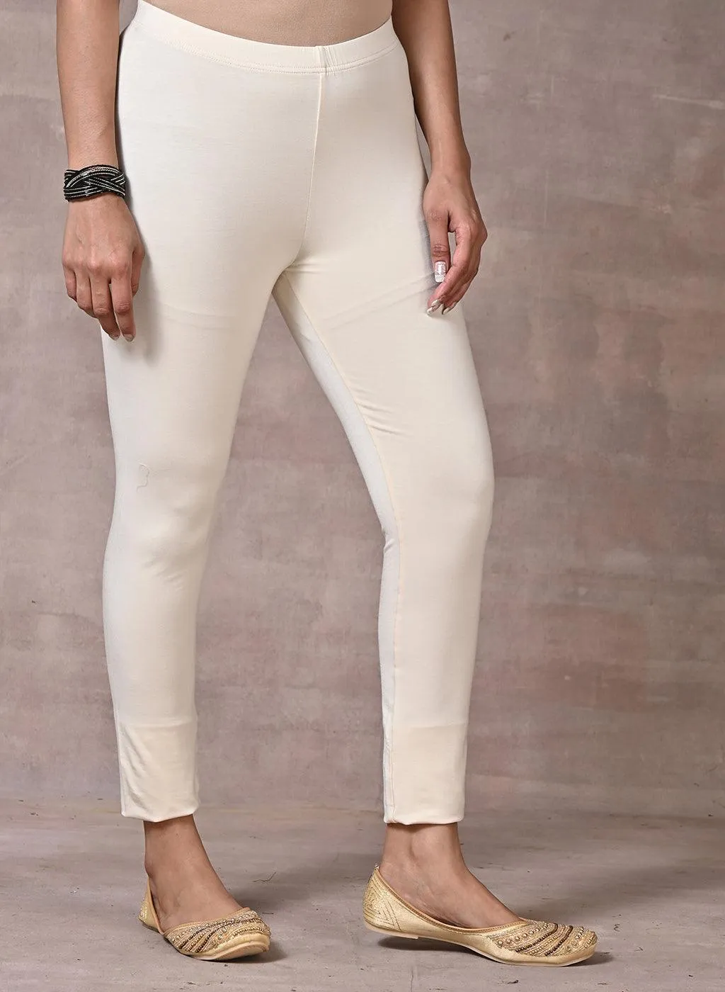 Cream Plain Tight