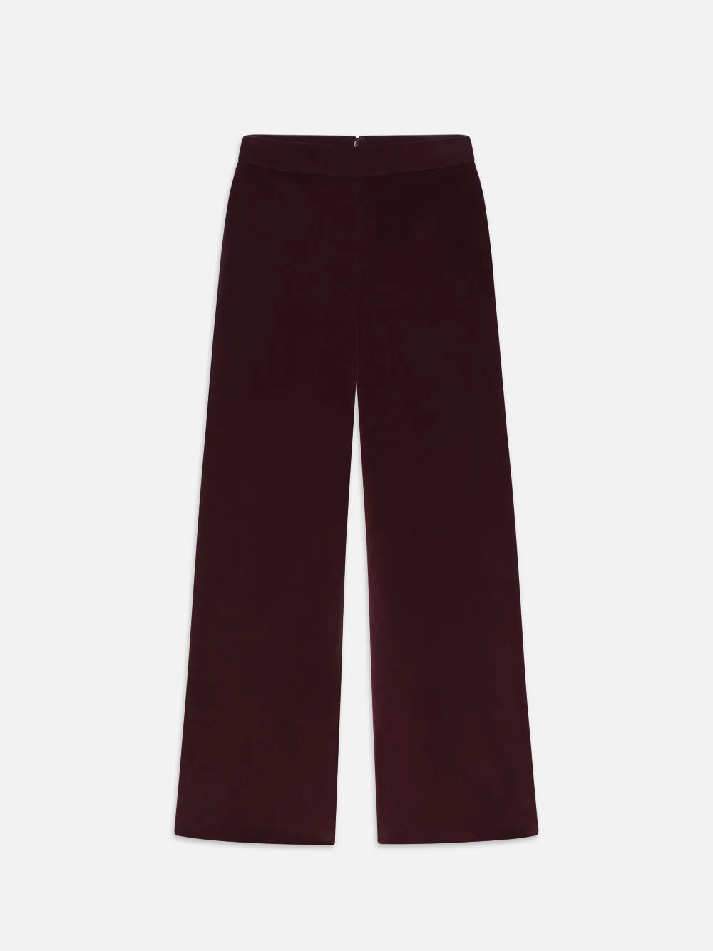 Crop Velvet Wide Leg -- Wine