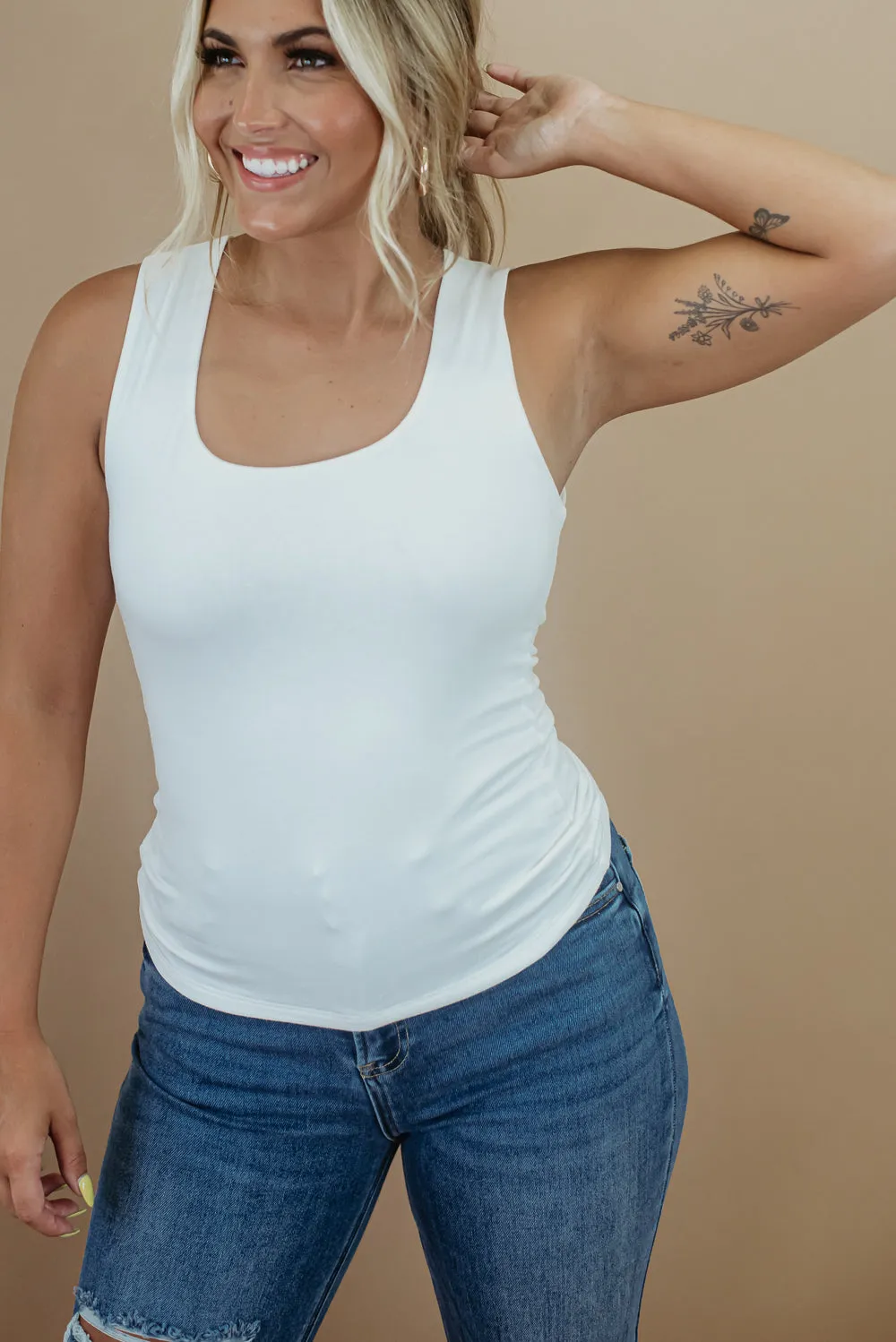 Daily Bliss Basic Tank, Ivory