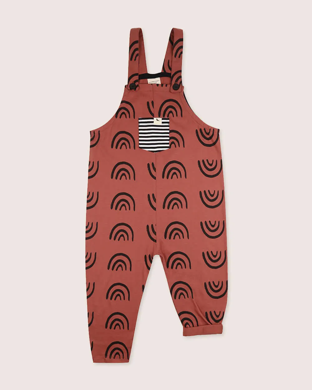 Easy Fit No Rain No Rainbow Print Dungarees