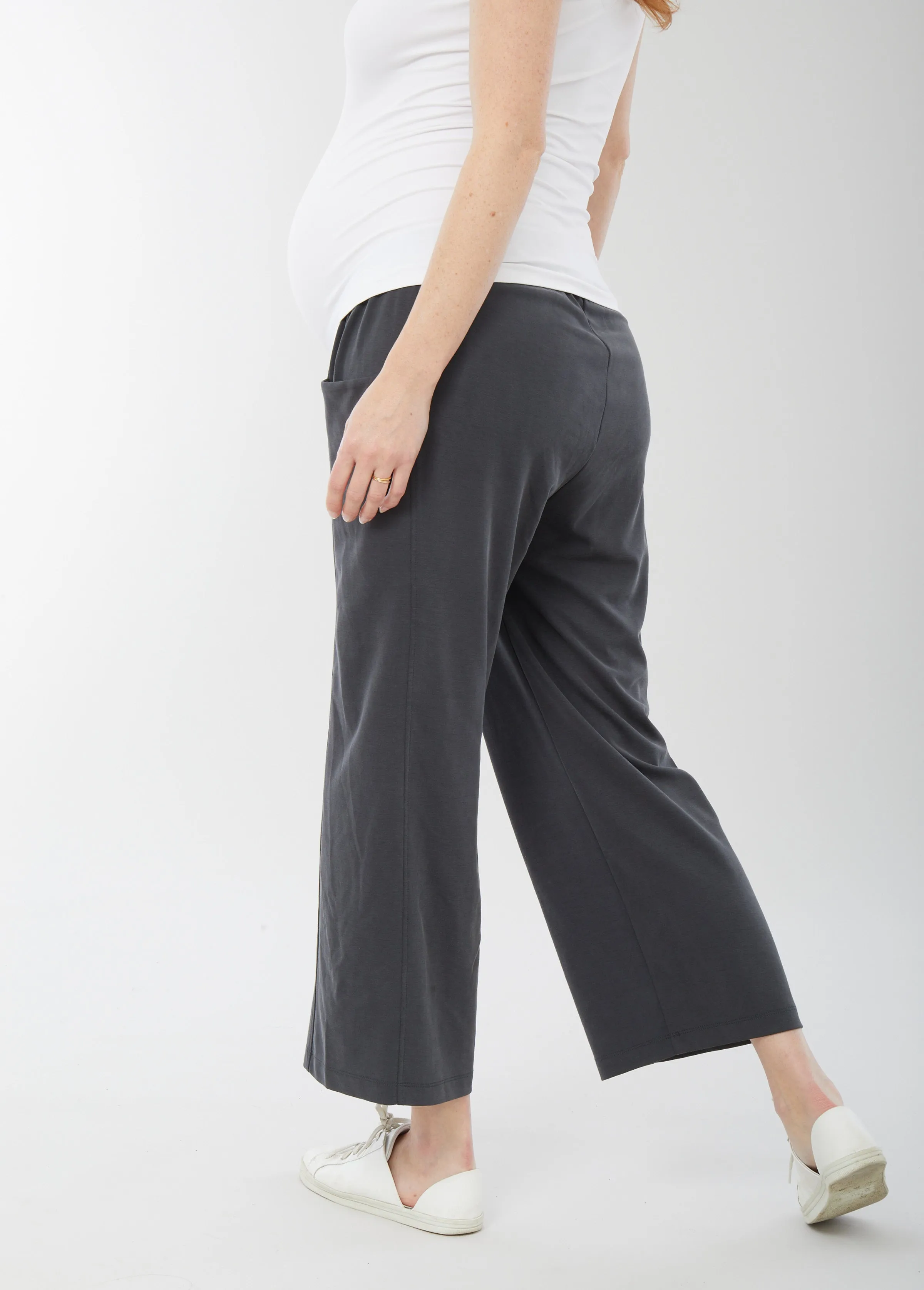 Easy Wide Leg Crop Maternity Pant