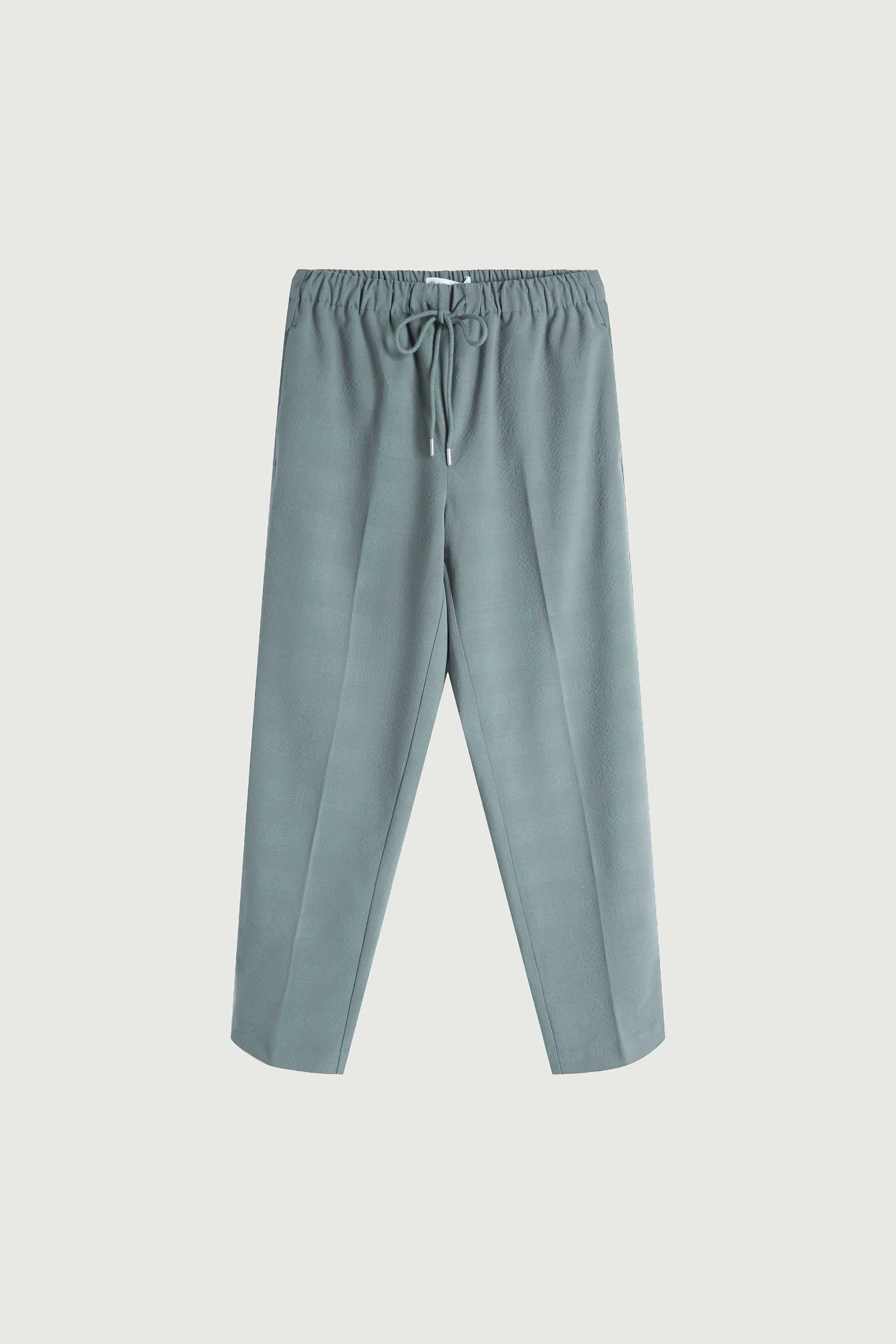 ELASTIC WAIST TAPERED TROUSER