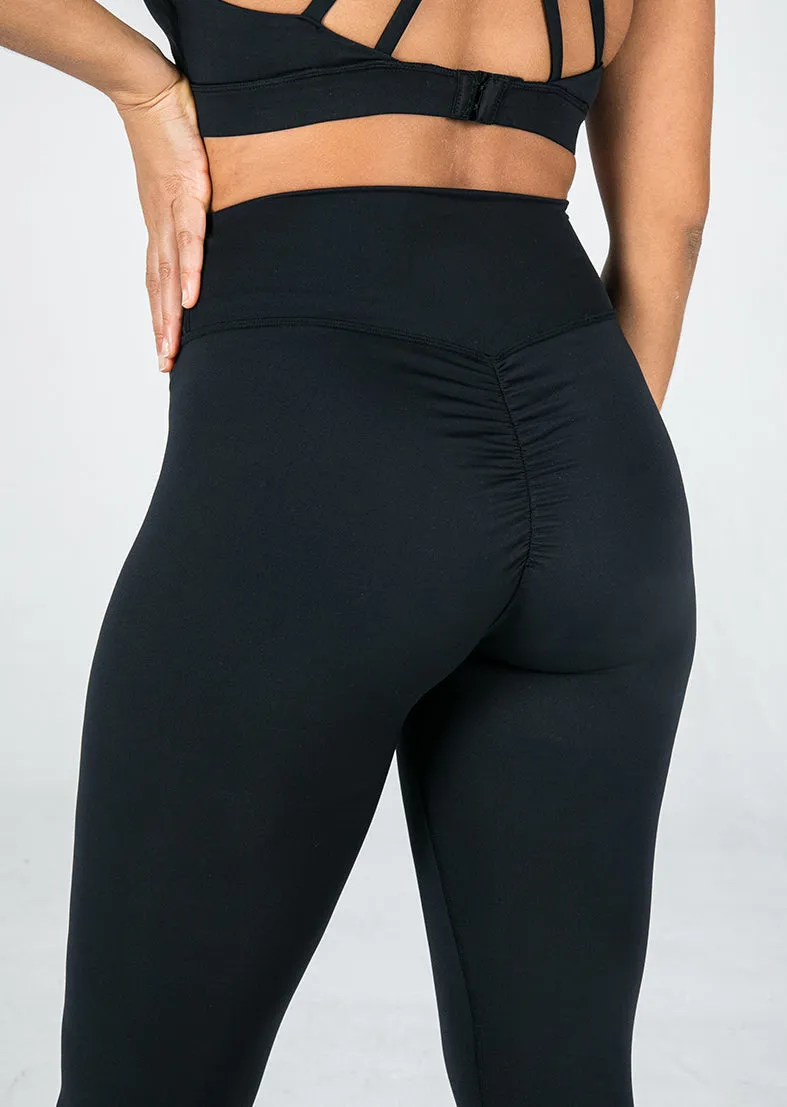 Elevate Touch Scrunch Bum Legging Black