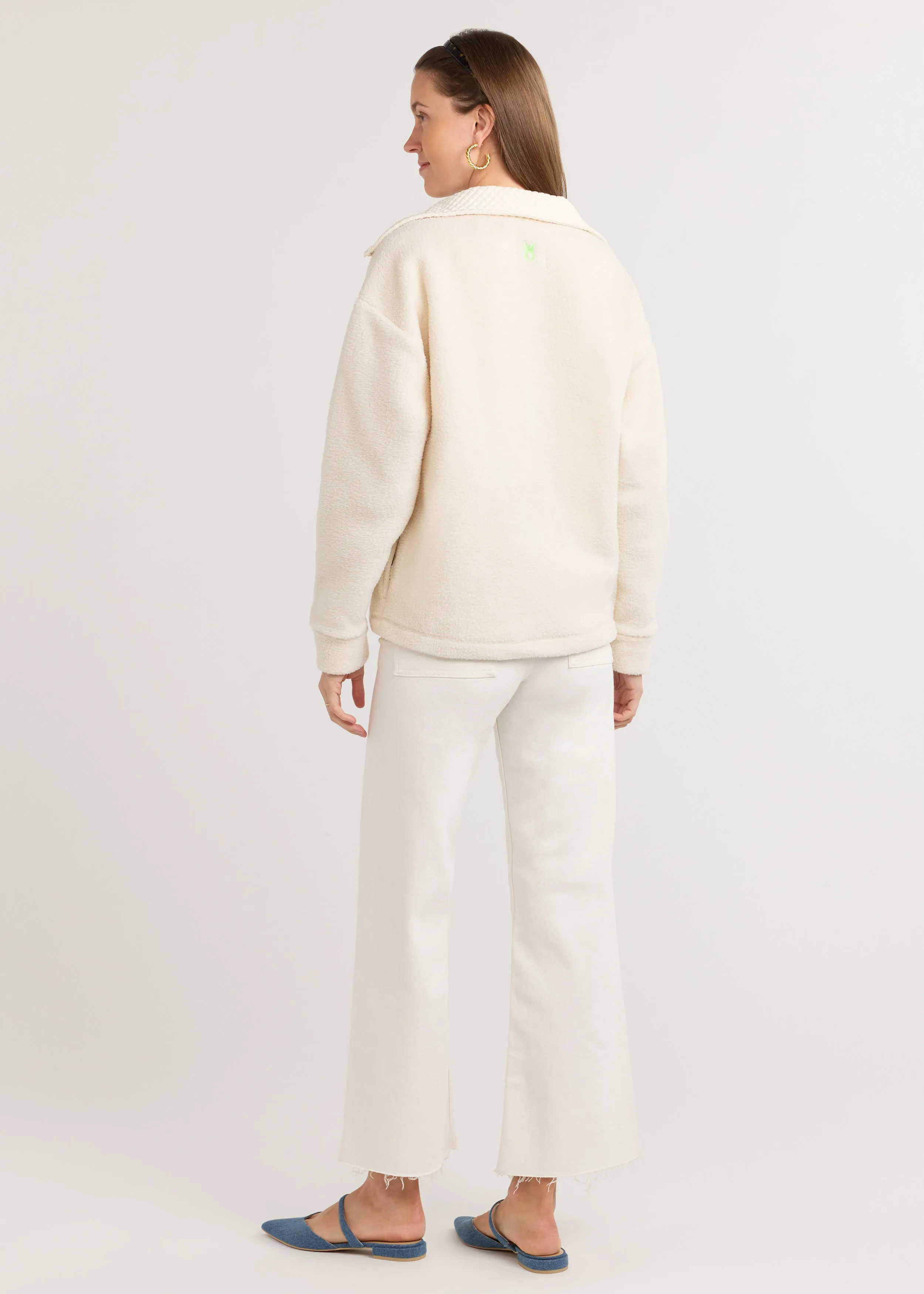 Emerson Pullover in Sherpa Fleece (Cream)