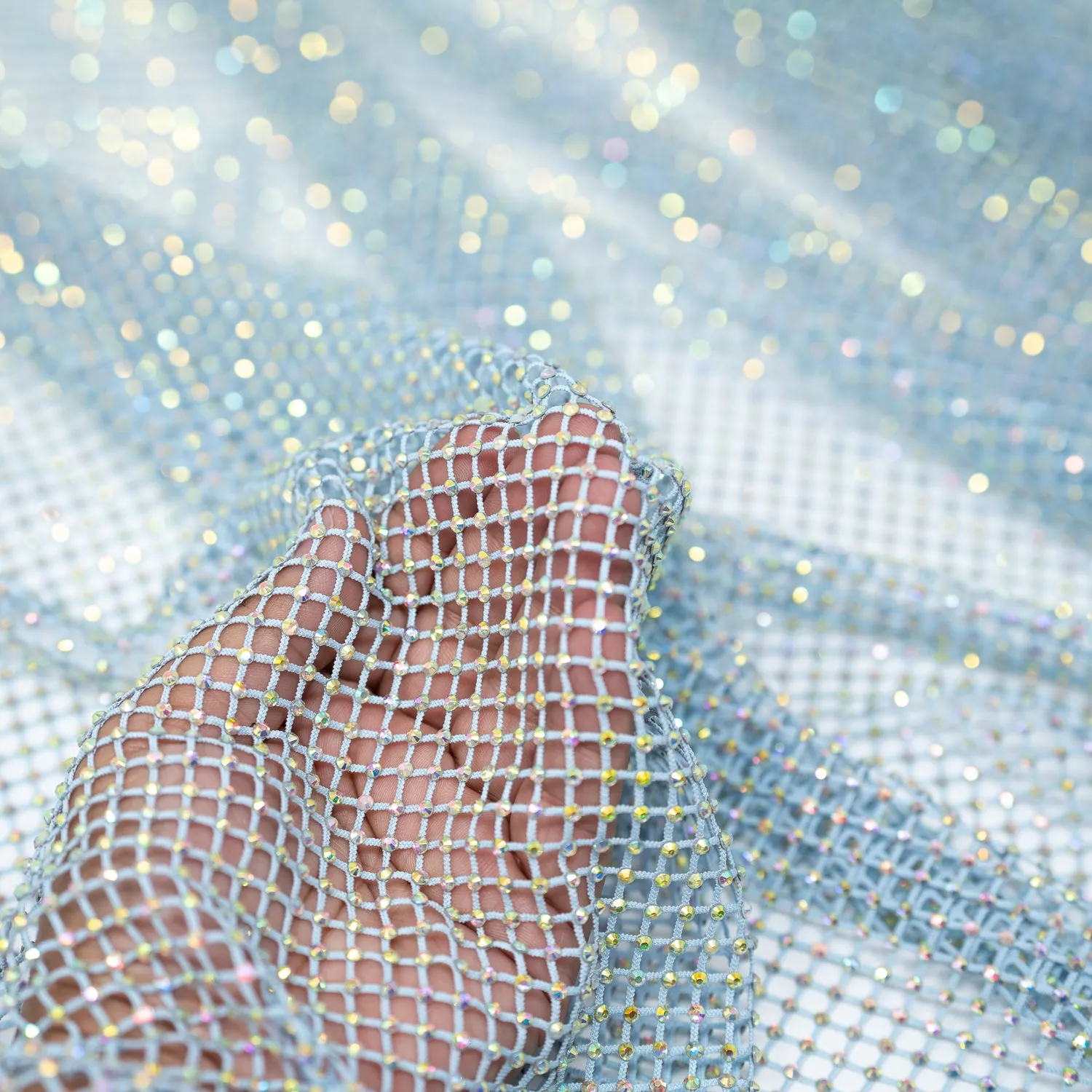 Enigma Diamond Fishnet Fabric | Blue Moon Fabrics