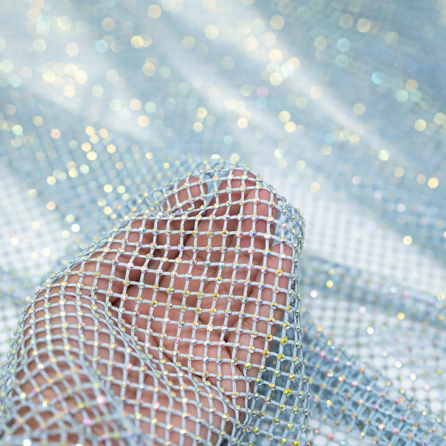 Enigma Diamond Fishnet Fabric | Blue Moon Fabrics