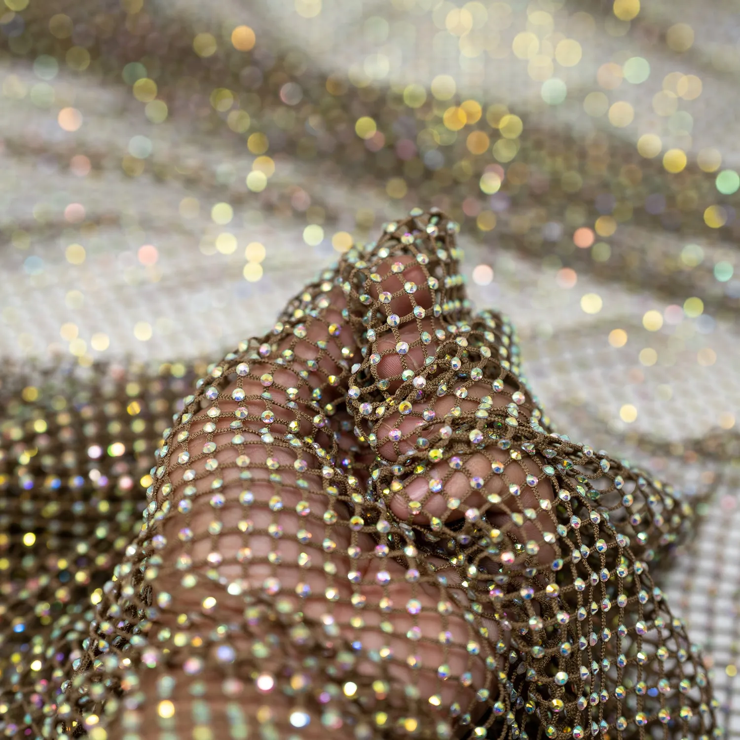 Enigma Diamond Fishnet Fabric | Blue Moon Fabrics