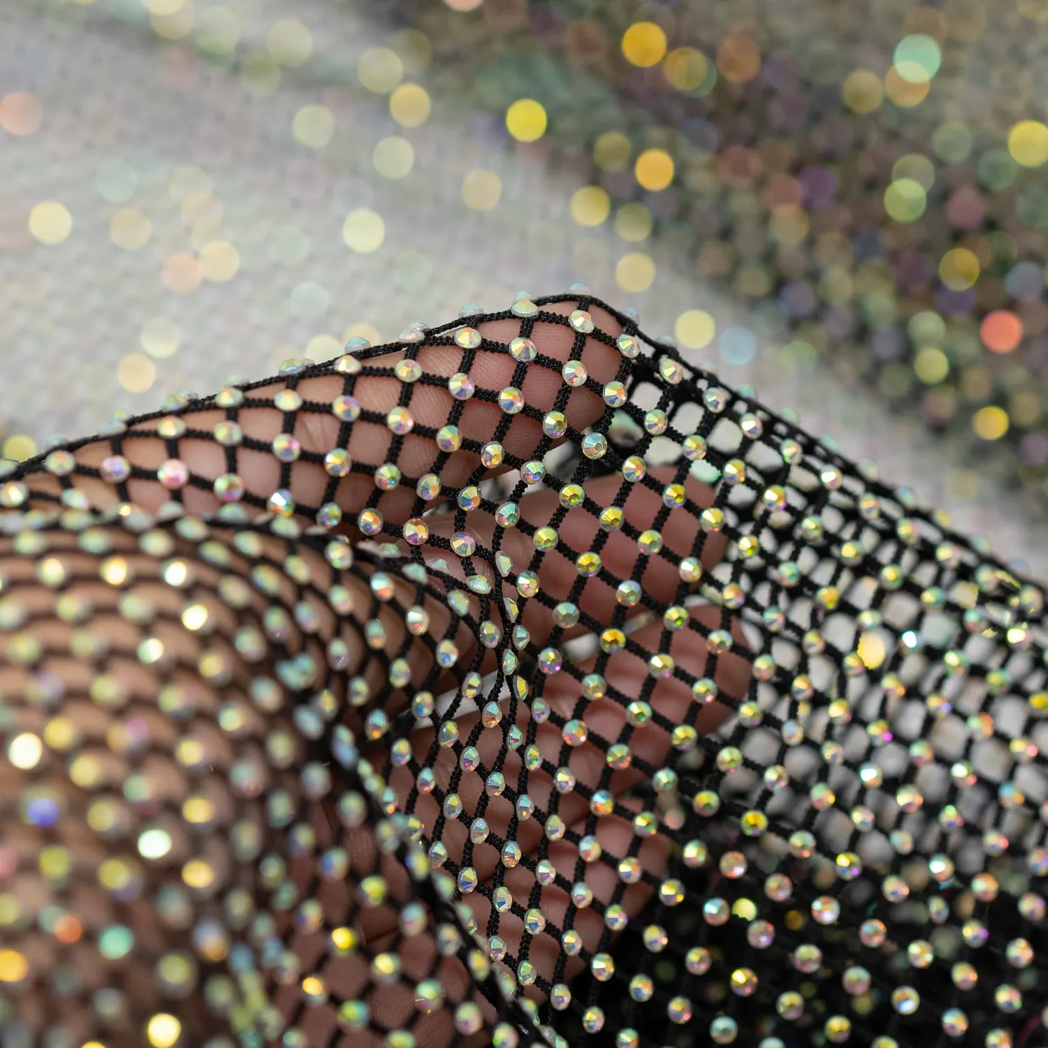 Enigma Diamond Fishnet Fabric | Blue Moon Fabrics