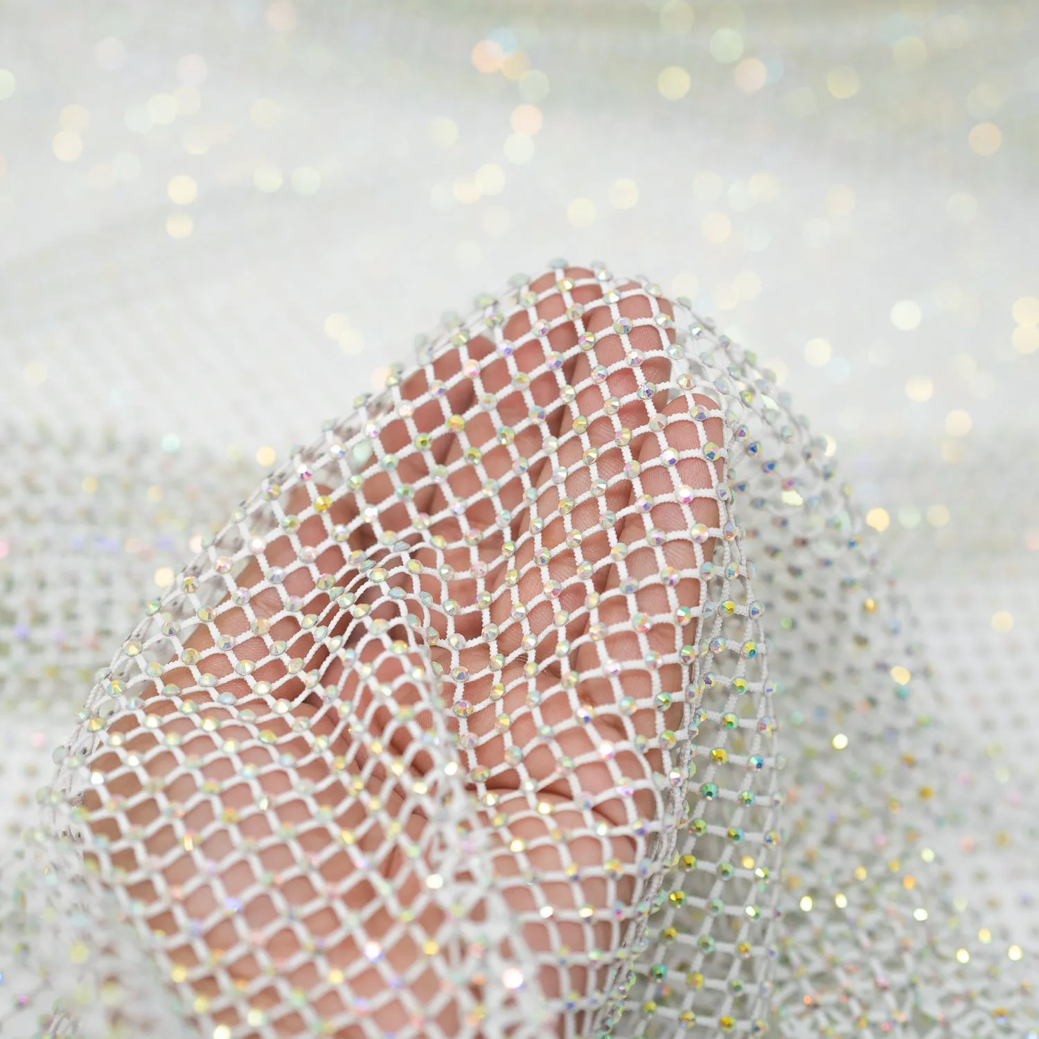 Enigma Diamond Fishnet Fabric | Blue Moon Fabrics