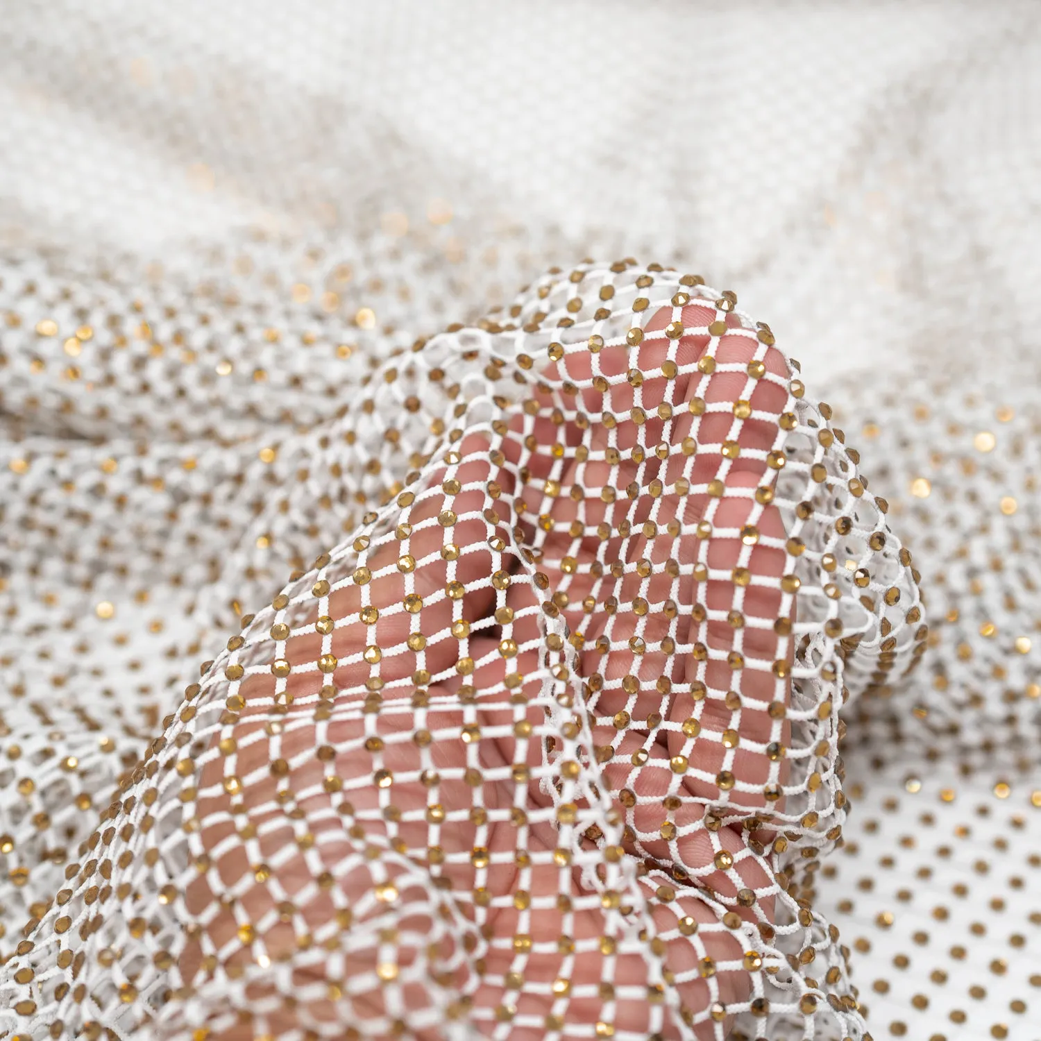 Enigma Diamond Fishnet Fabric | Blue Moon Fabrics