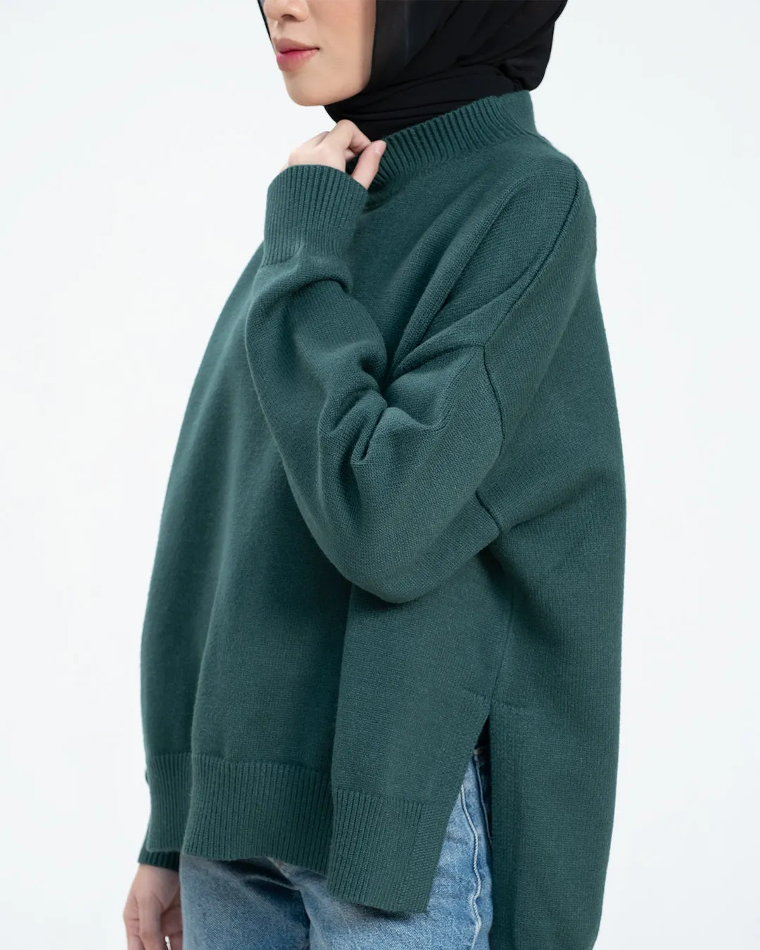 Esmee Sweater - Emerald - Sweater Atasan Knitwear Wanita - KW1720250