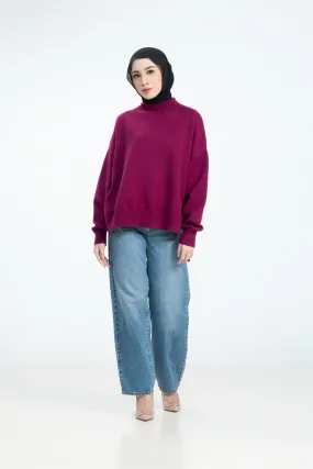 Esmee Sweater - Magenta - Sweater Atasan Knitwear Wanita - KW1720460