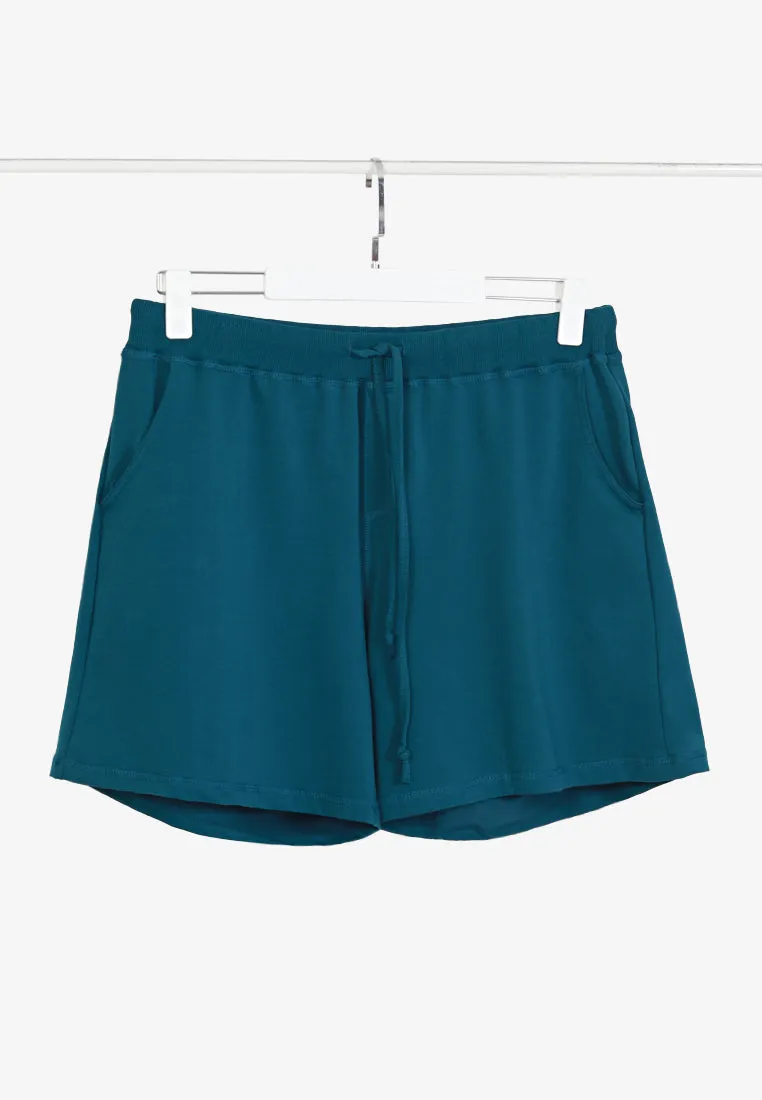 Ethel Easy Drawstring Shorts - Dark Green