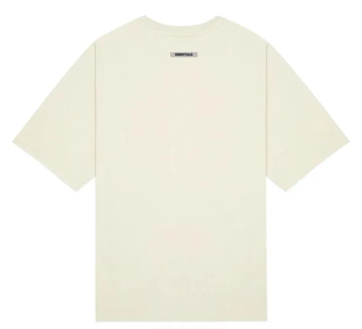 FEAR OF GOD ESSENTIALS 3D Silicon Applique Boxy T-Shirt Buttercream