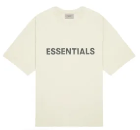 FEAR OF GOD ESSENTIALS 3D Silicon Applique Boxy T-Shirt Buttercream