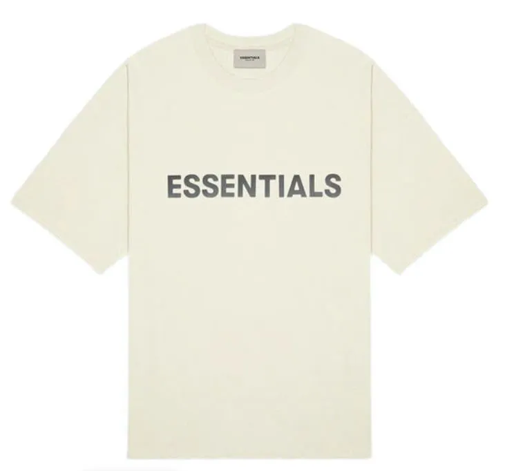 FEAR OF GOD ESSENTIALS 3D Silicon Applique Boxy T-Shirt Buttercream