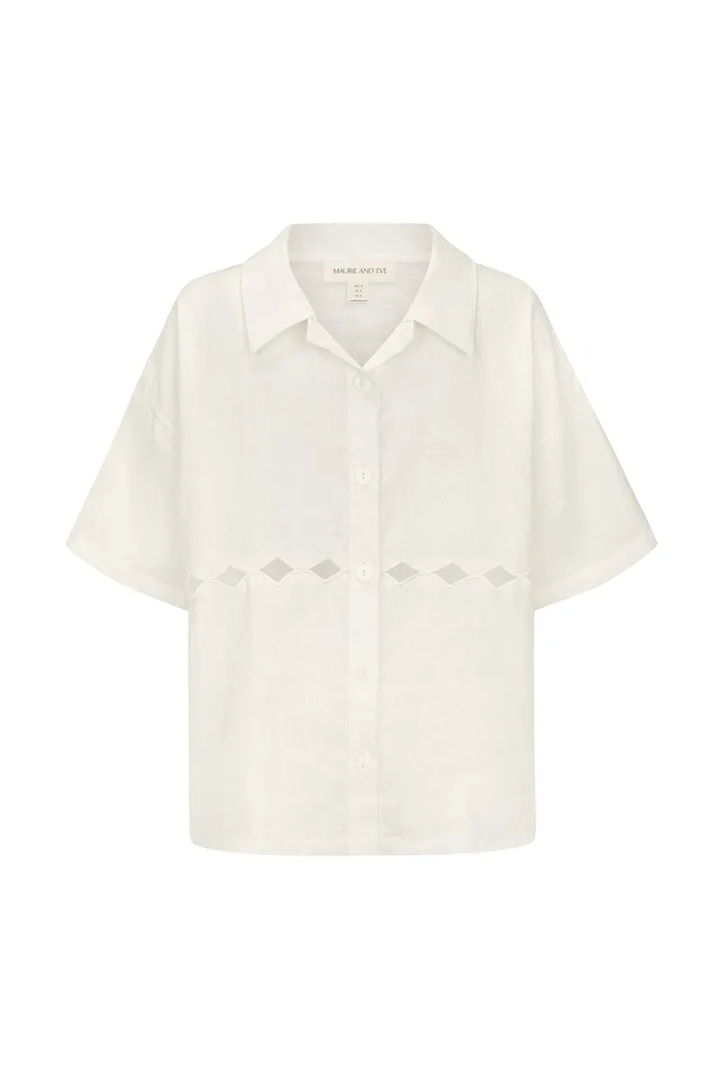 FEELING LIGHT LINEN SHIRT - WHITE