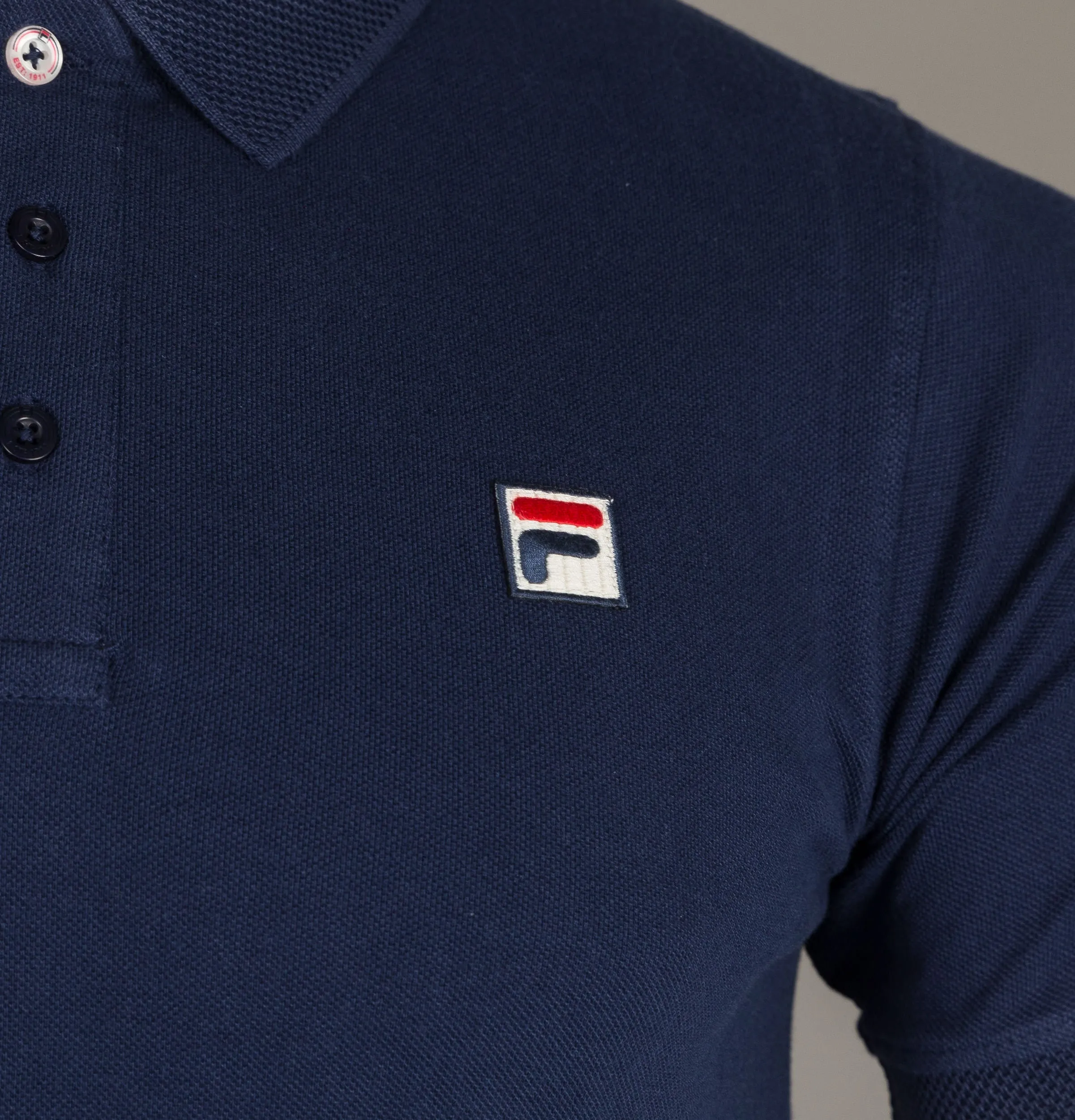 Fila Vintage Brizzi Polo Shirt Blue